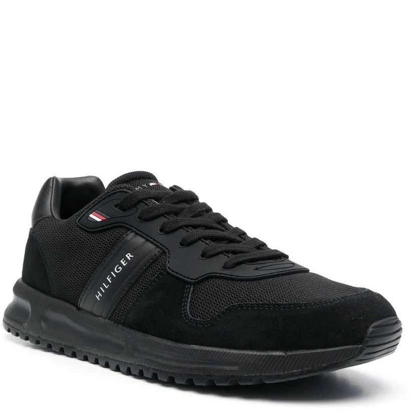TOMMY HILFIGER Sportiniai bateliai vyrams, Juoda, CORPORATE MIX RUNNER 1