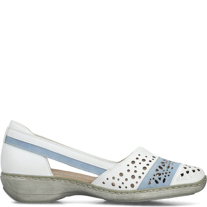RIEKER Balerinos moterims, Balta, Ballerinas 3