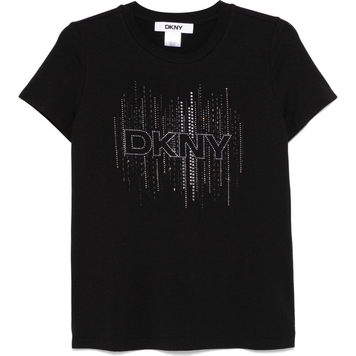 DKNY Marškinėliai trump. rankovėmis moterims, Juoda, S/s logo tee
