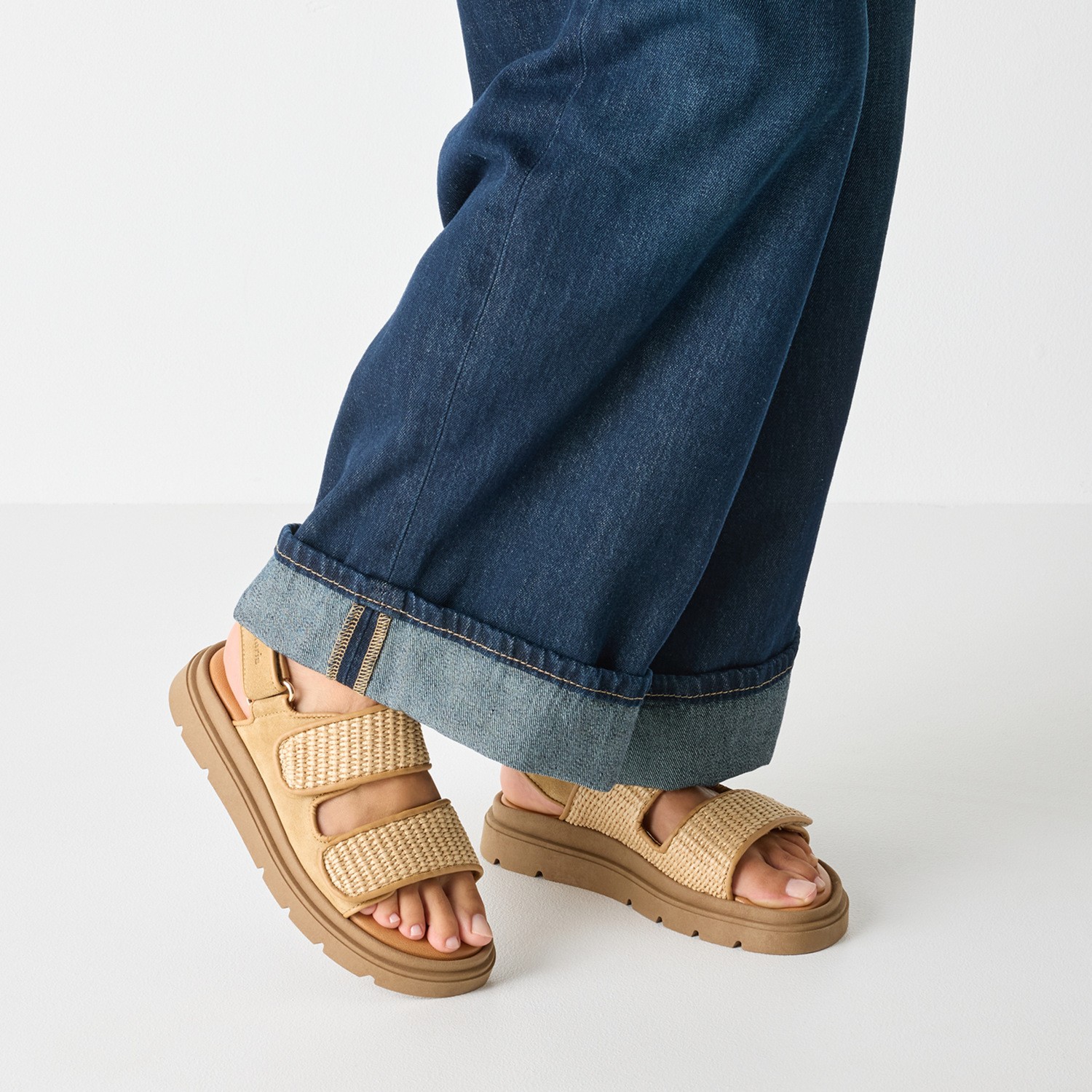 TAMARIS Basutės moterims, Smėlio, Sandals 6