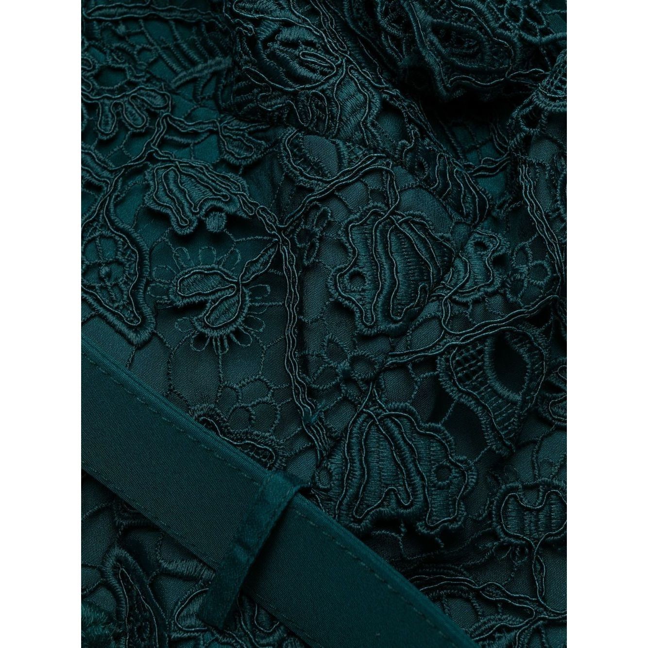 SELF PORTRAIT Mini suknelė moterims, Žalia, Teal lace bodice mini dress 3