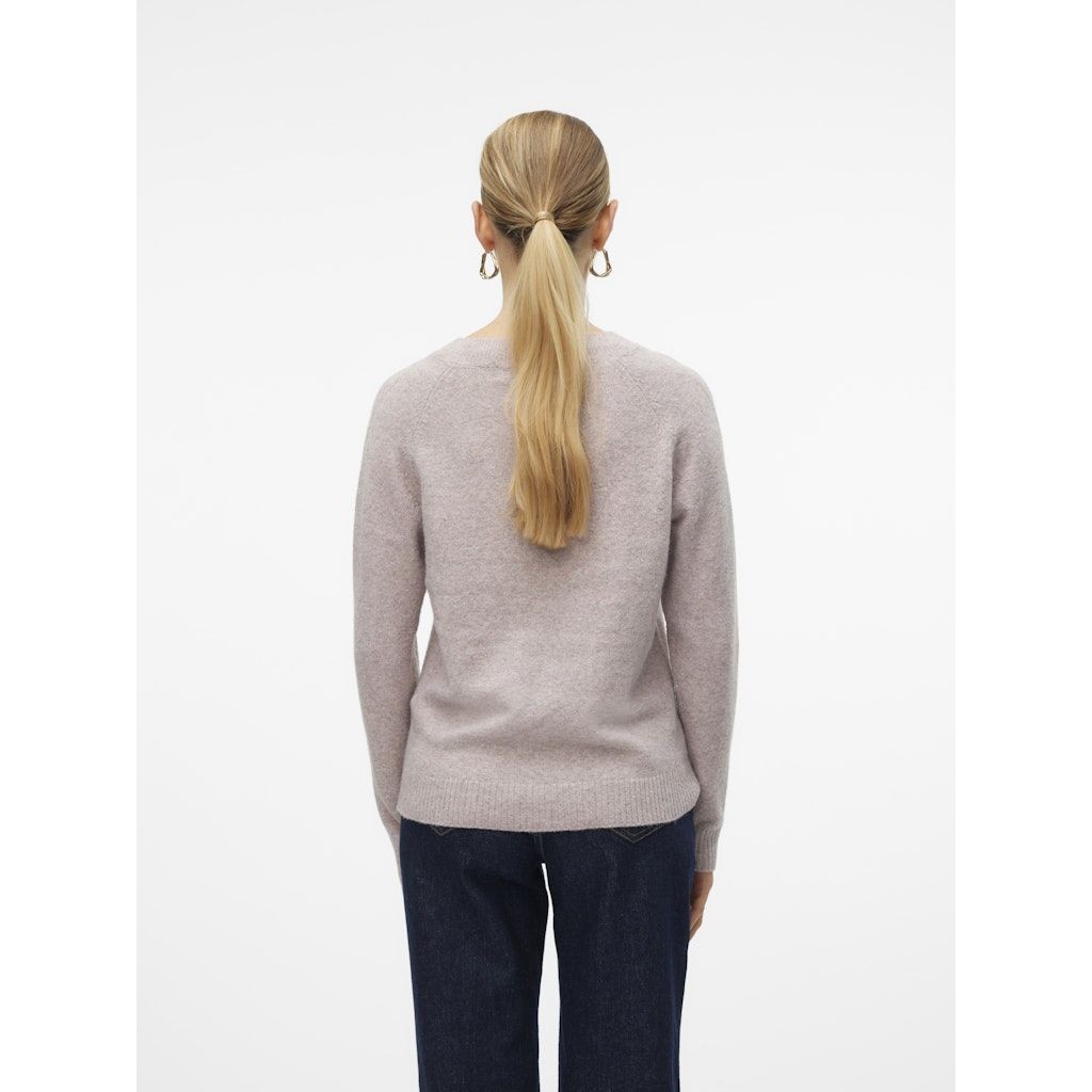 VERO MODA Megztinis moterims, Rožinė, VMDOFFY LS O-NECK BL 4