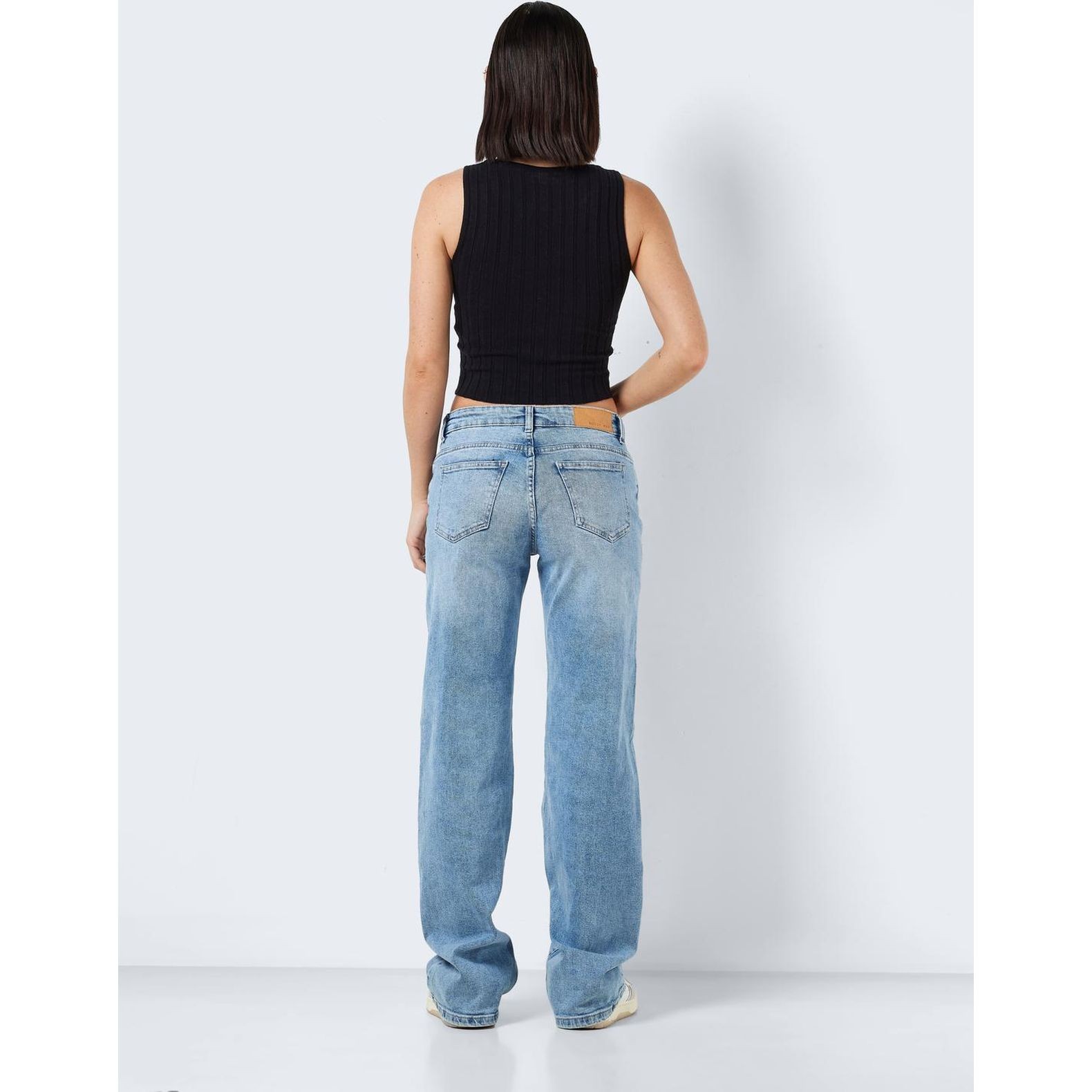 NOISY MAY Megztinis moterims, Juoda, NMFREY S/L O-NECK KNI 2