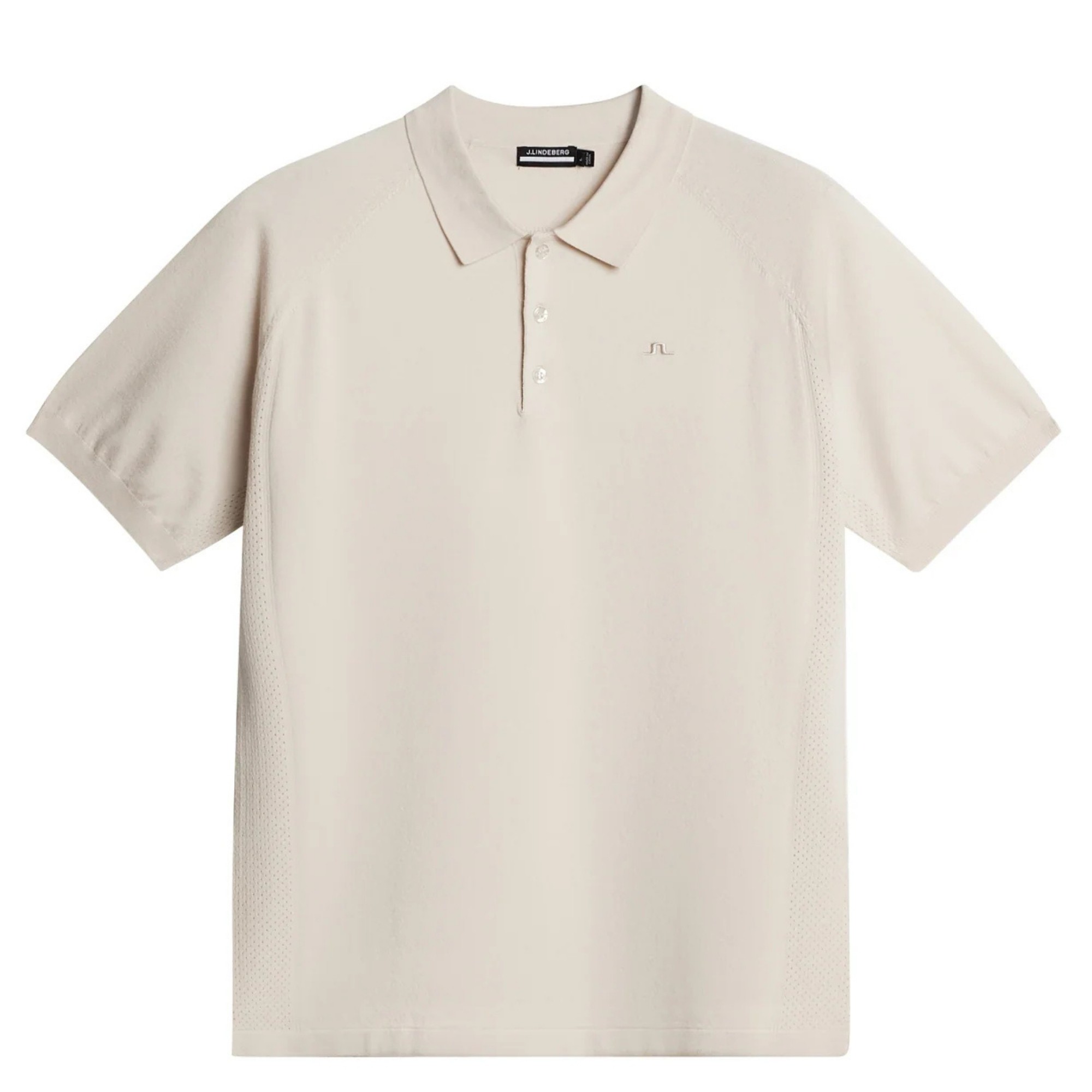 J.LINDEBERG Polo marškiniai trumpos rank. vyrams, Smėlio, Martines knitted polo shirt 1