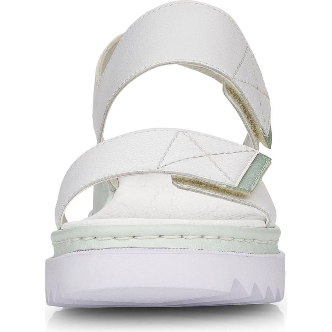 RIEKER Basutės moterims, Balta, SANDALS 6