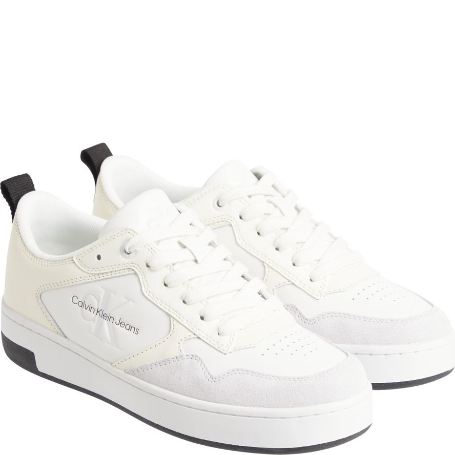 CALVIN KLEIN JEANS Sportiniai bateliai moterims, Smėlio, BASKET CUPSOLE LOW LTH  W 2