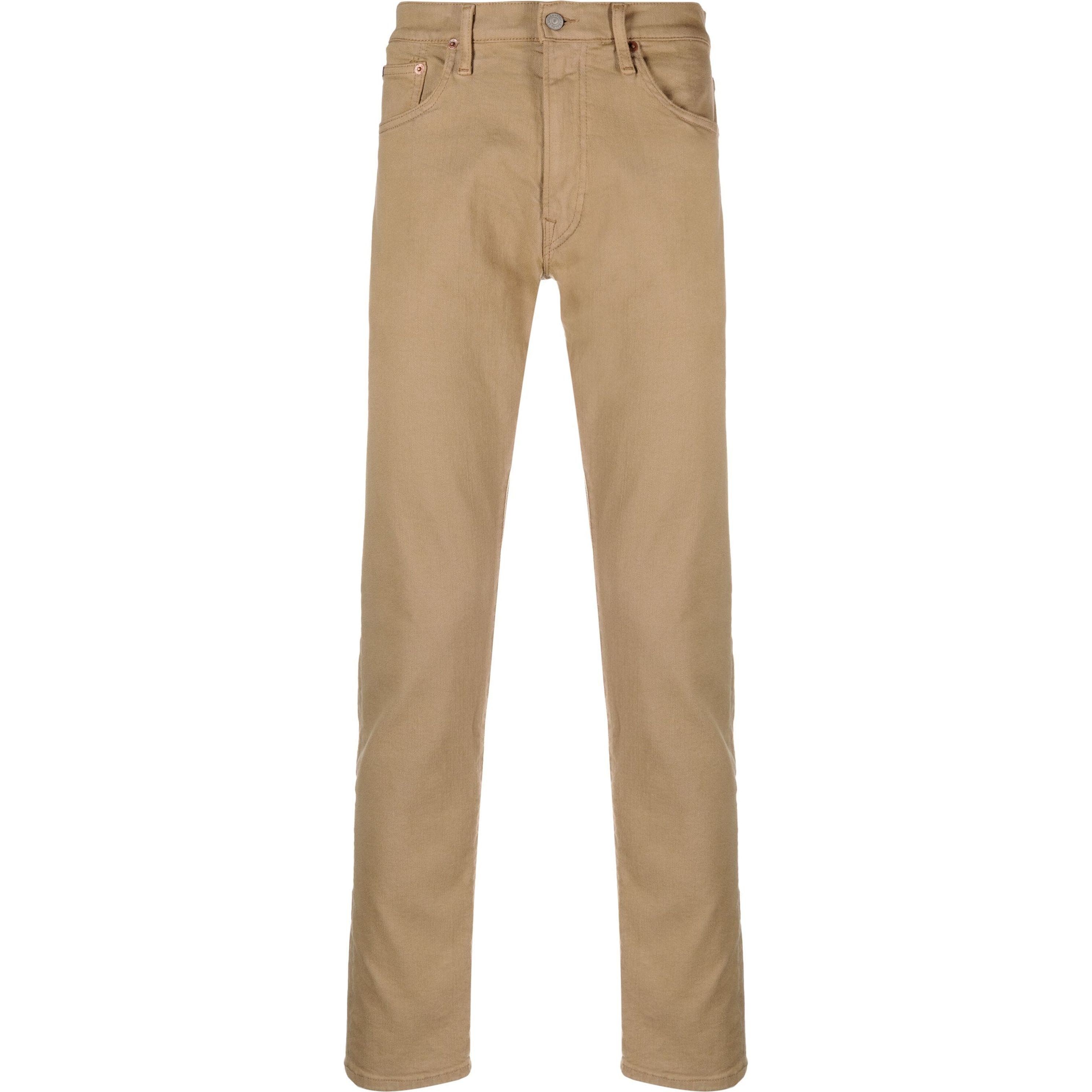 POLO RALPH LAUREN Tiesūs džinsai vyrams, Smėlio, 5-pocket denim 1