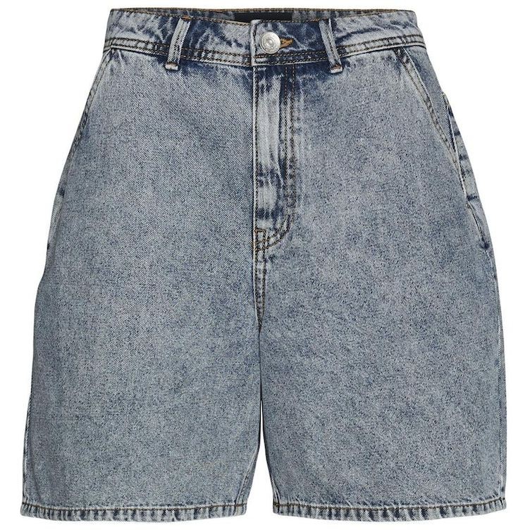 NOISY MAY Šortai moterims, Mėlyna, NMSELLA HW SLOUCHY DN 1