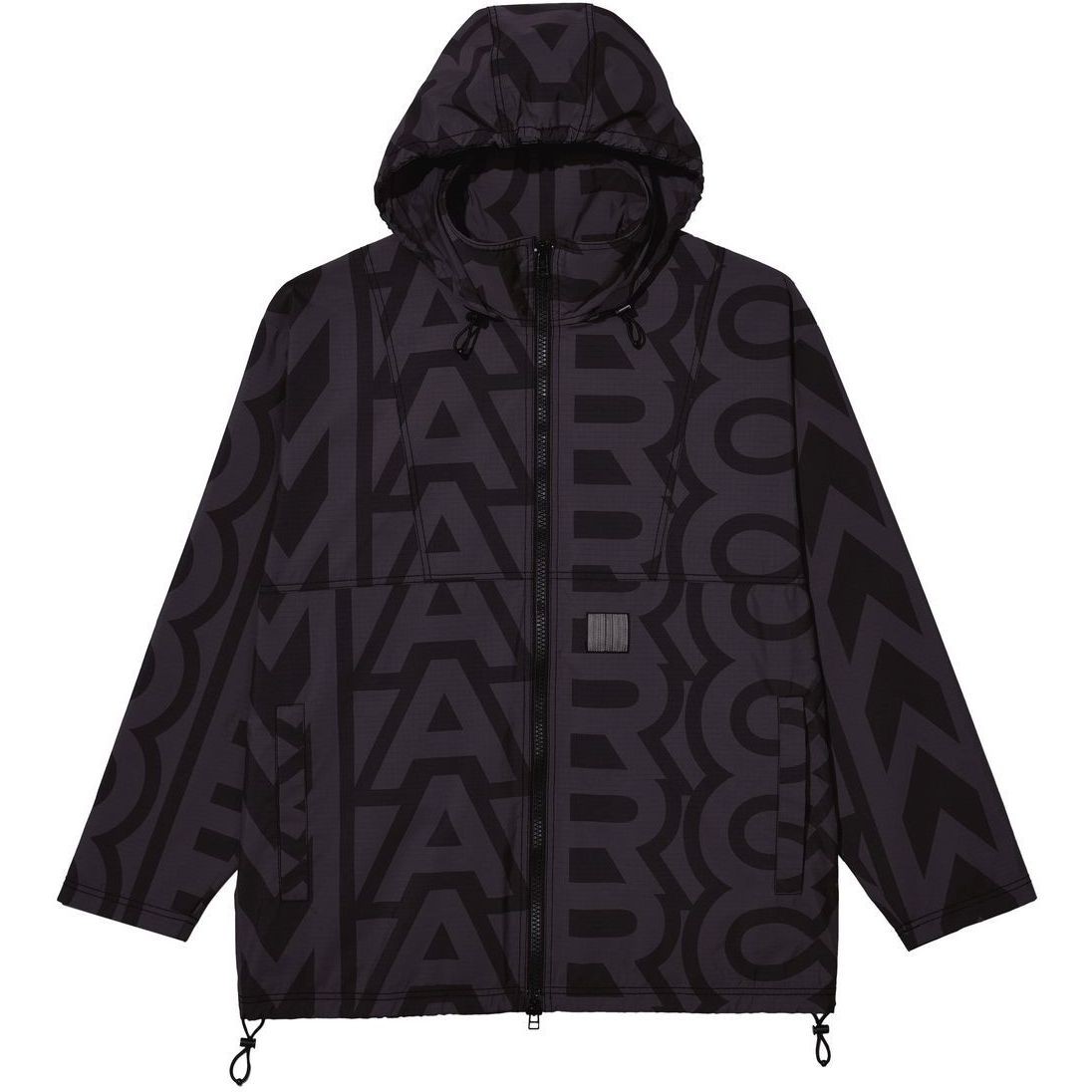 MARC JACOBS Neperpučiama striukė moterims, Juoda, Monogram ripstop jacket