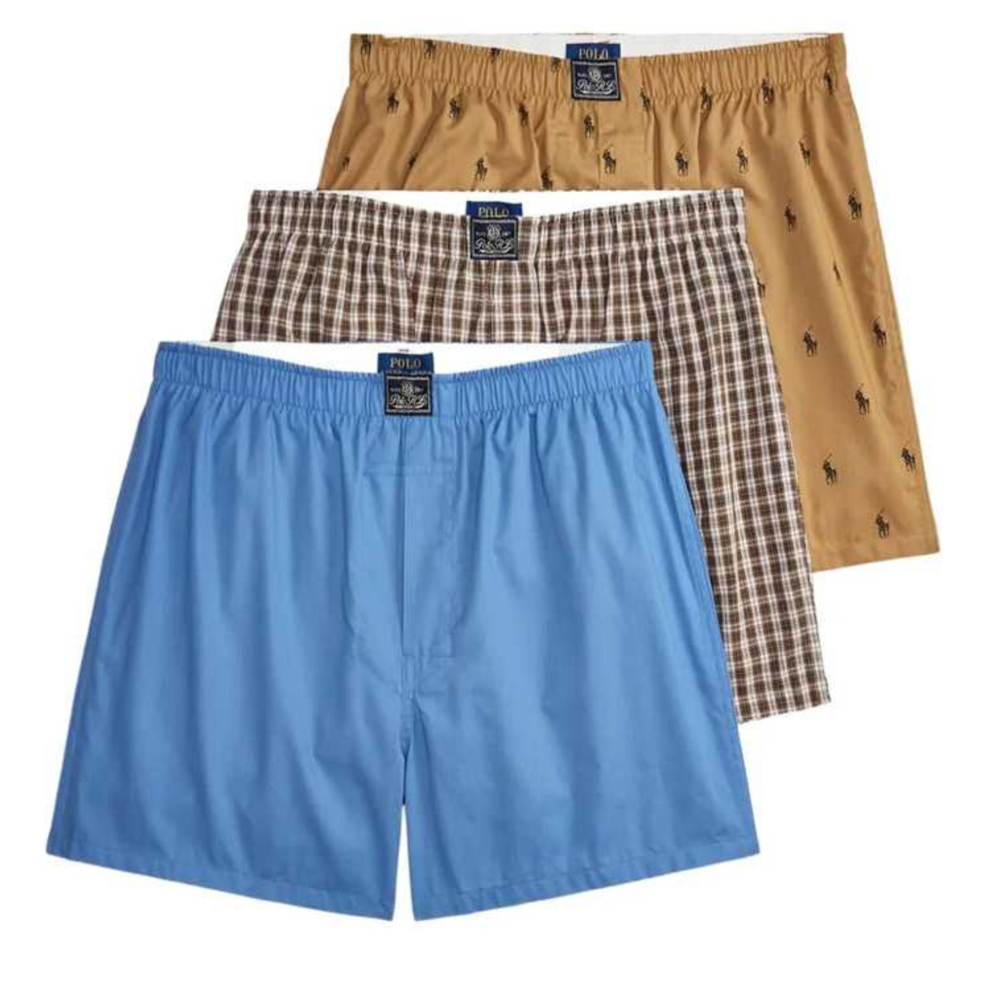 POLO RALPH LAUREN Ilginti apatiniai vyrams, Marga, Open boxer 3 pack boxer 1
