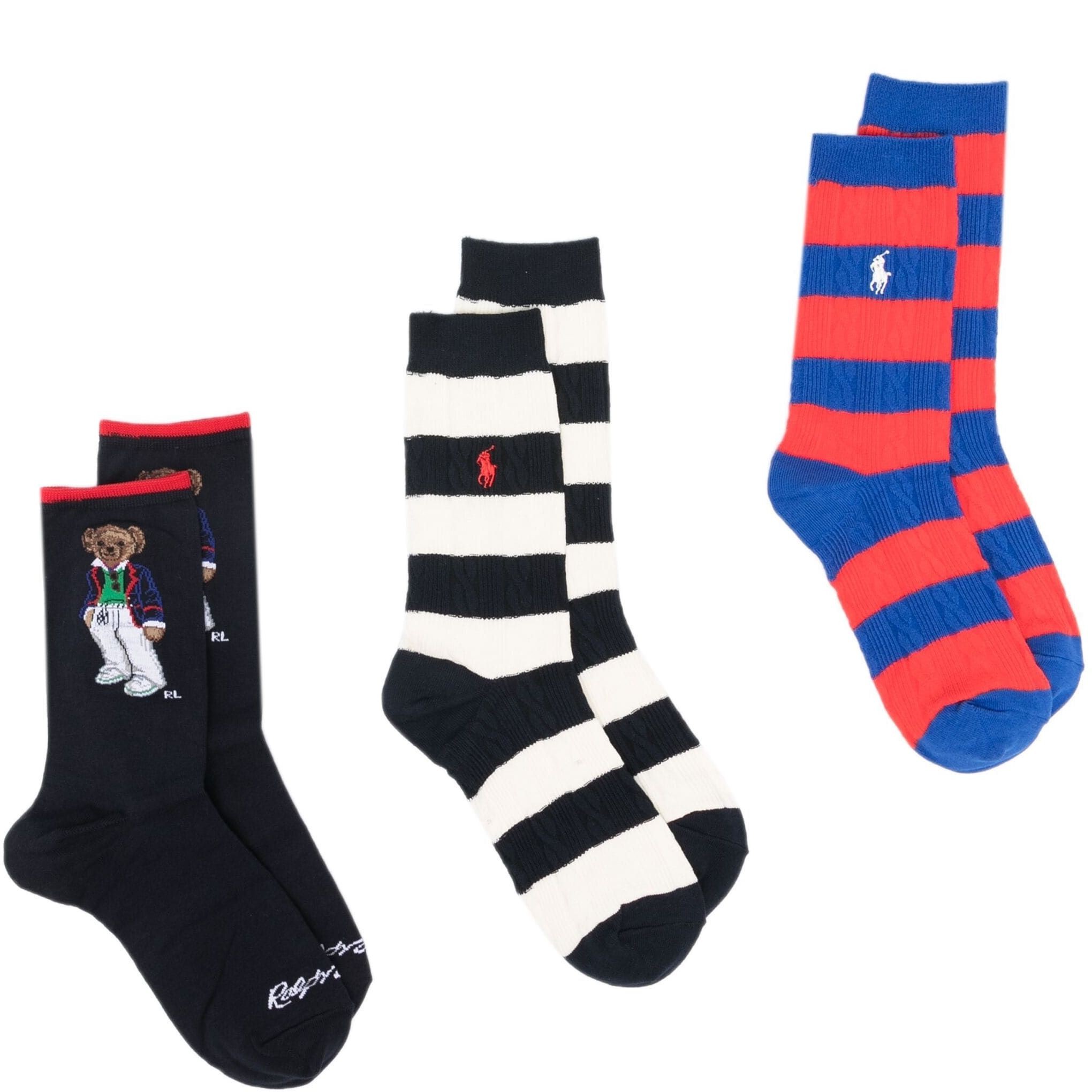 POLO RALPH LAUREN Kojinės moterims, Pilka, Br gift box crew sock 1