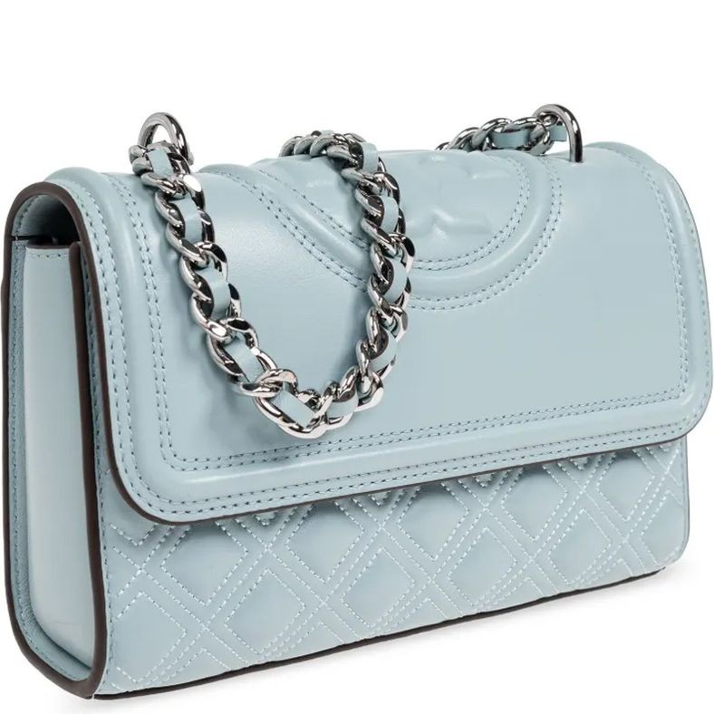 TORY BURCH Rankinė per petį moterims, Mėlyna, Small fleming bag 3