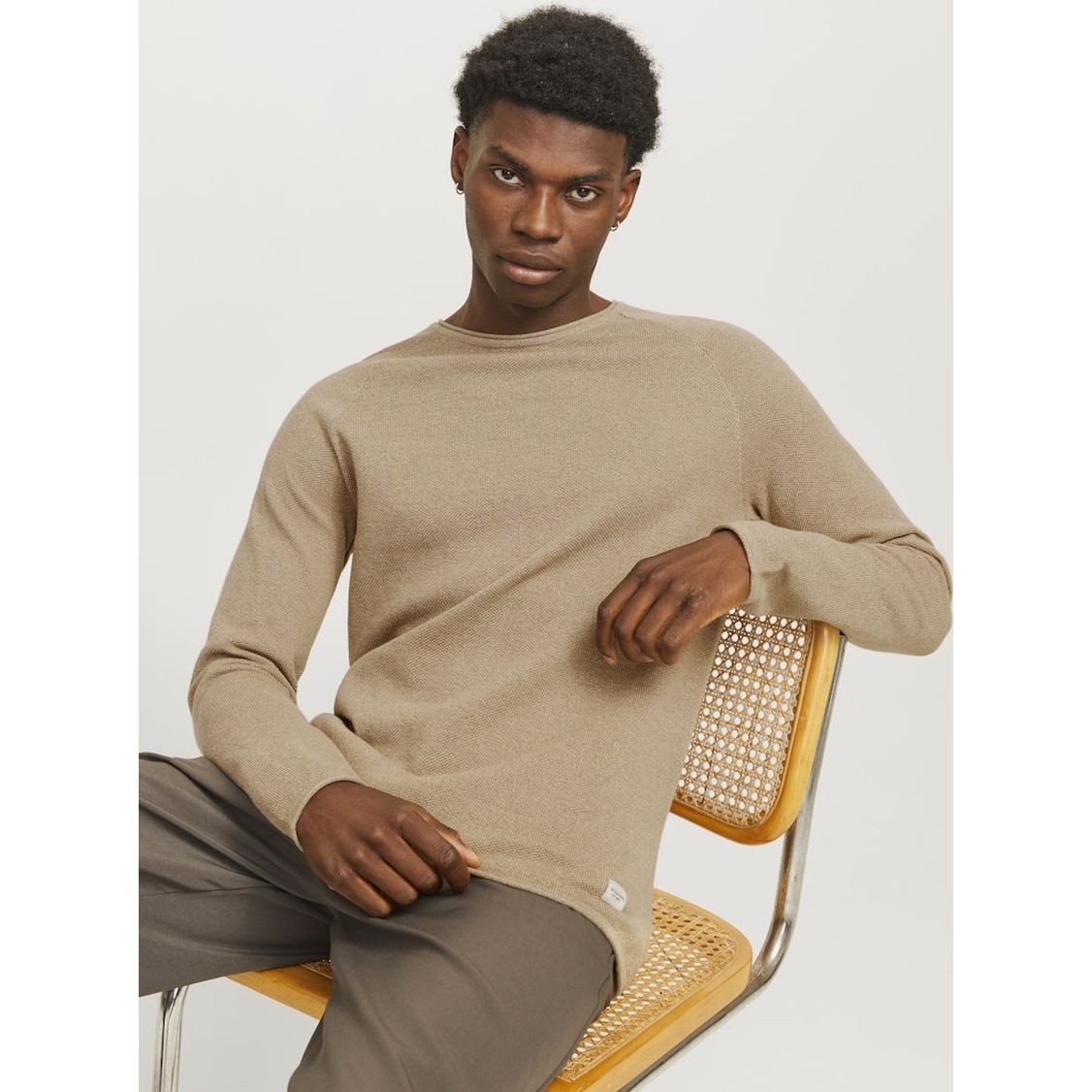 JACK & JONES Megztinis vyrams, Ruda, Ehill knit crew neck 6