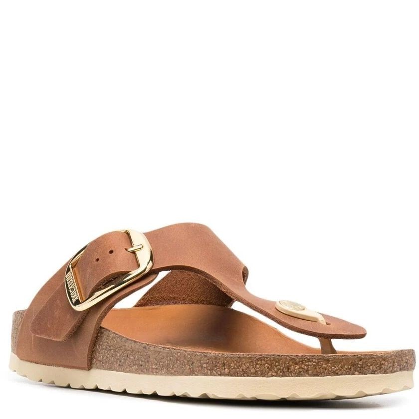 BIRKENSTOCK Šlepetės moterims, Ruda, Gizeh Big Buckle 1