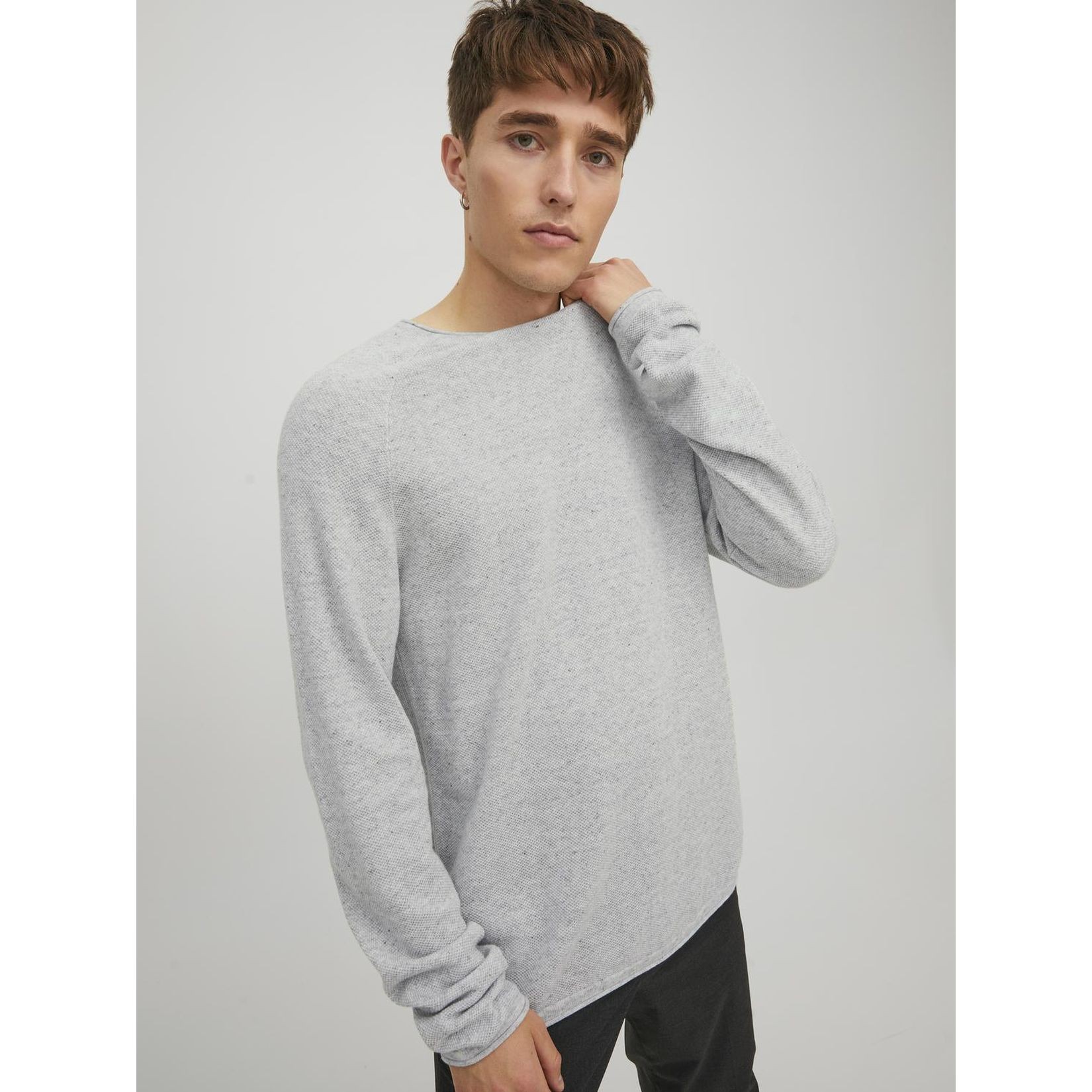 JACK & JONES Megztinis vyrams, Pilka, Jjehill pullover 8