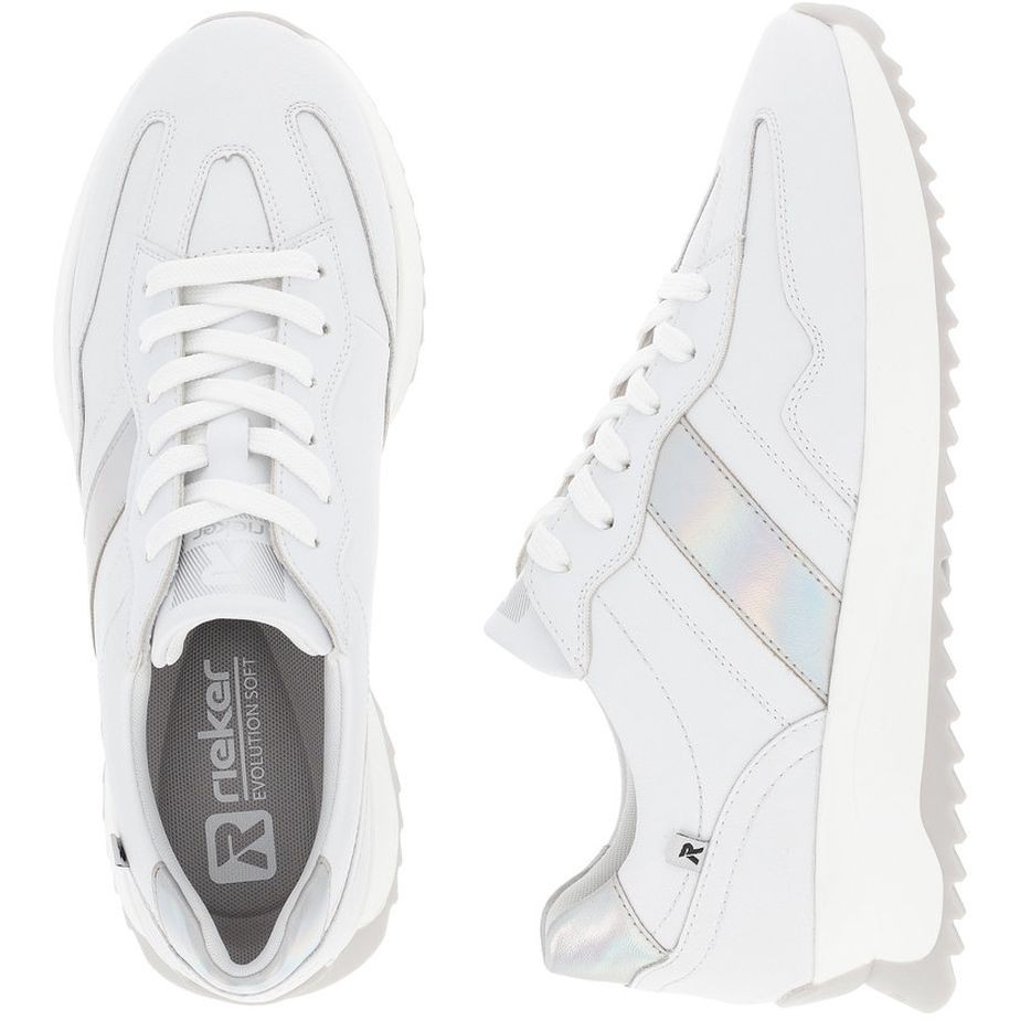 RIEKER Laisvalaikio bateliai moterims, Balta, LEISURE 11