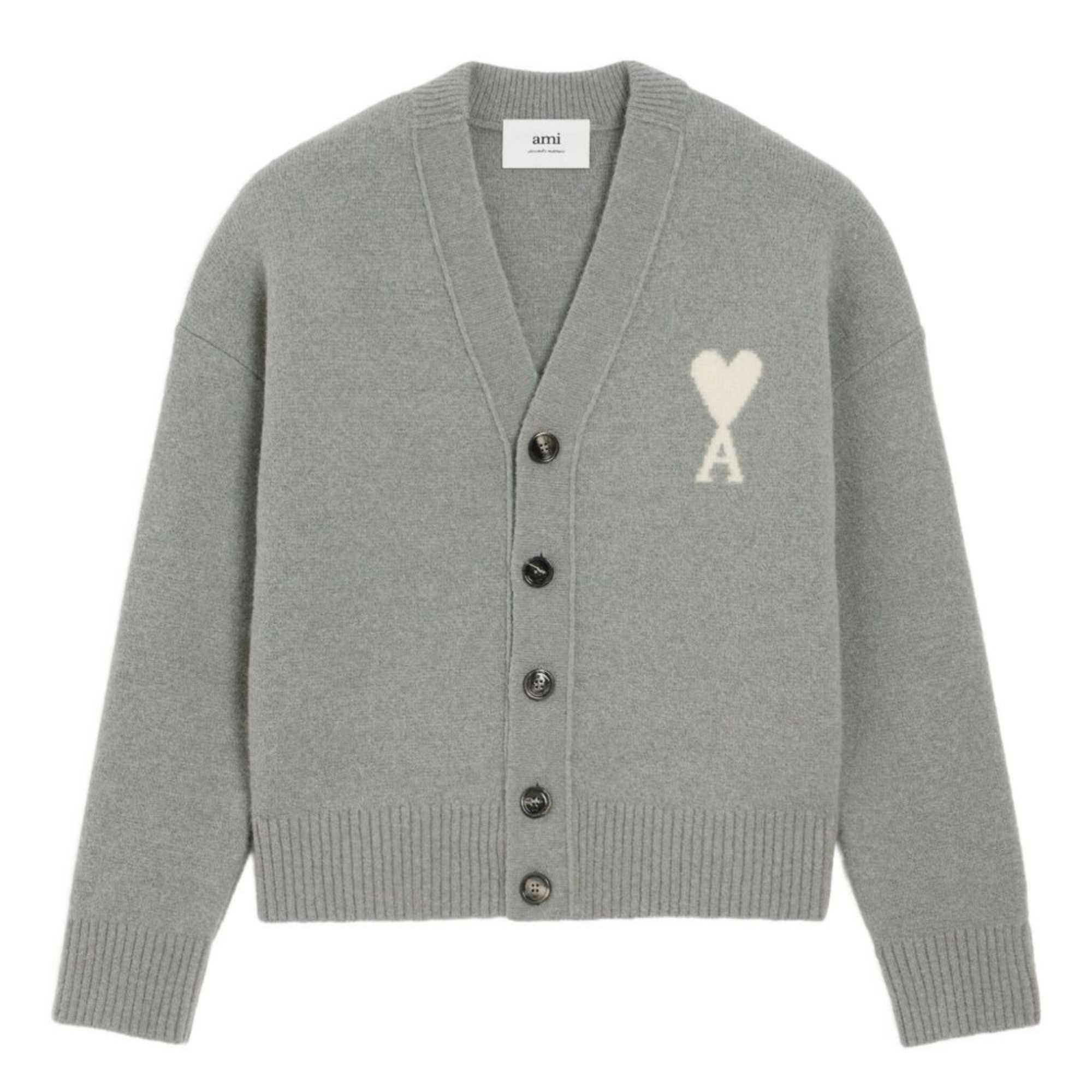 AMI PARIS Kardiganas, Pilka, Ami de coeur cardigan 1