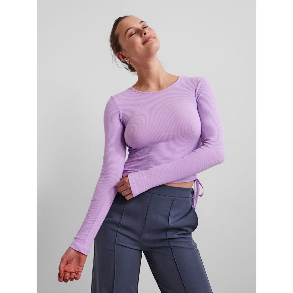 PIECES Midi suknelė moterims, Violetinė, PCHAZEL LS CROP TOP B 2