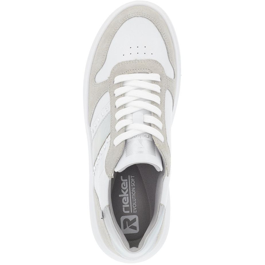 RIEKER Laisvalaikio bateliai moterims, Balta, LEISURE 6