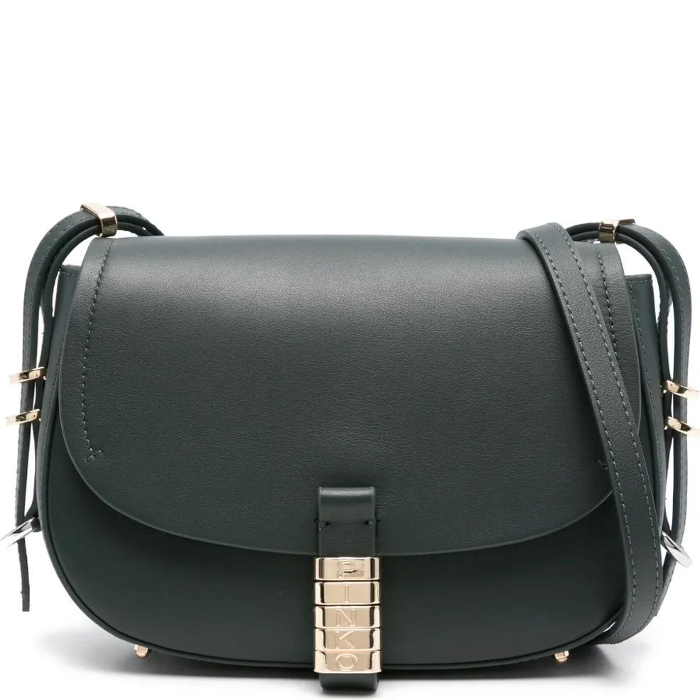 PINKO Rankinė per petį moterims, Žalia, Saddle mini shoulder bag 1