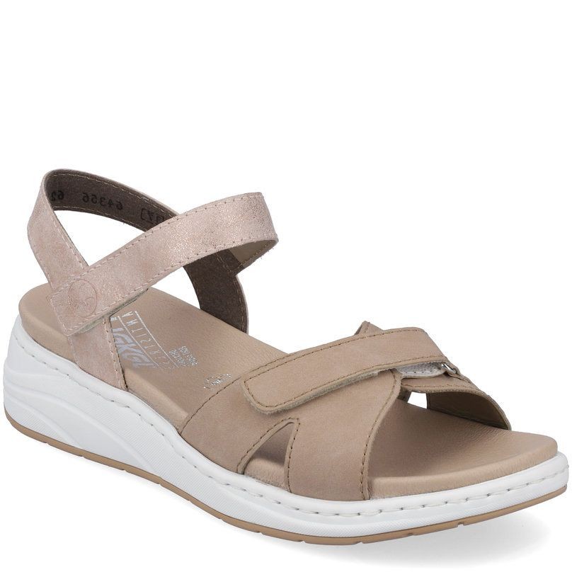 RIEKER Basutės moterims, Smėlio, SANDALS 1