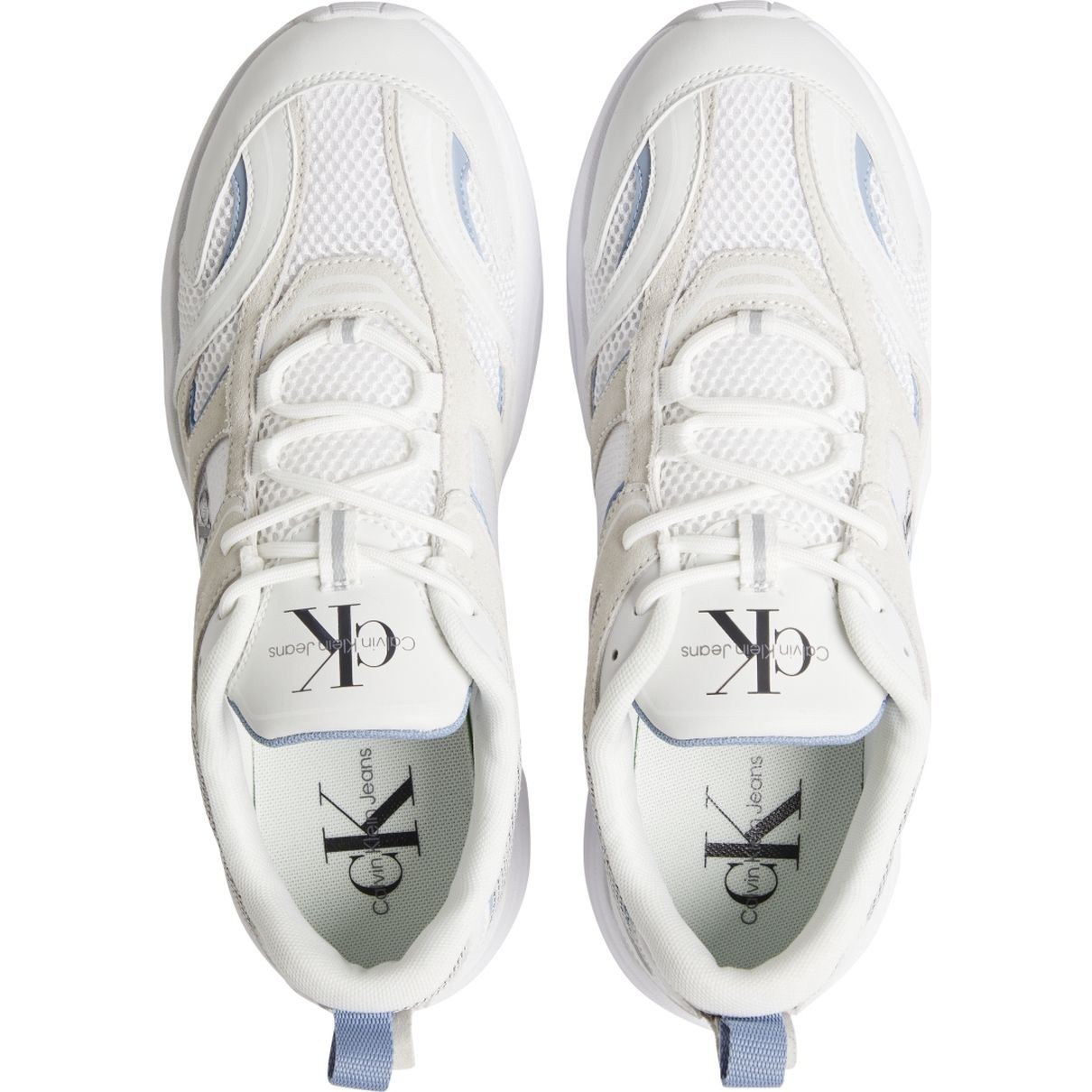 CALVIN KLEIN JEANS Sportiniai bateliai vyrams, Balta, RETRO TENNIS SU-MESH 3