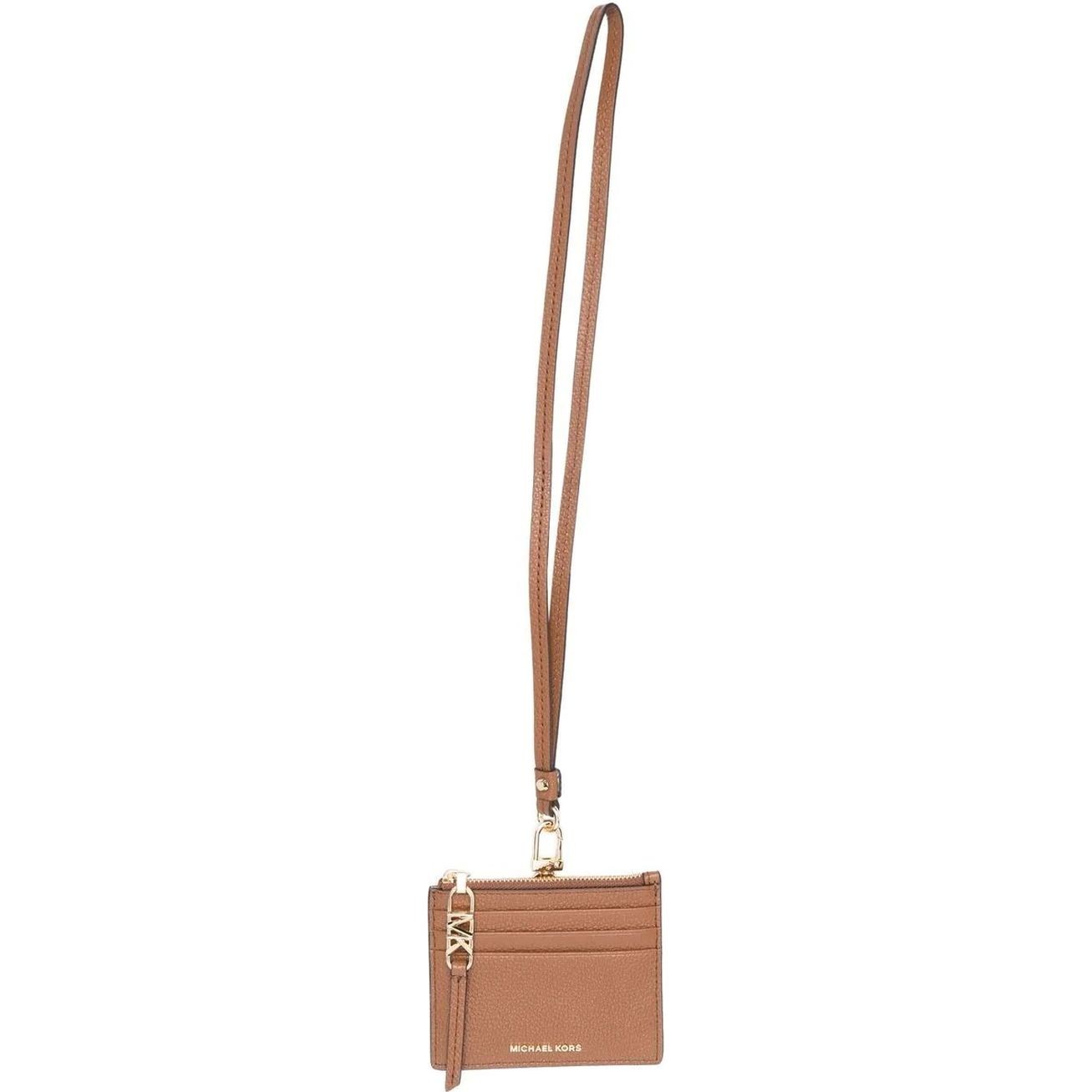MICHAEL KORS Piniginė moterims, Ruda, Small clip card lanyard 1