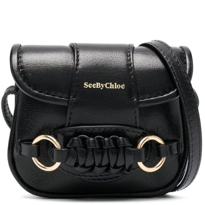 SEE BY CHLOE Rankinė per petį moterims, Juoda, Saddie micro satchel 1