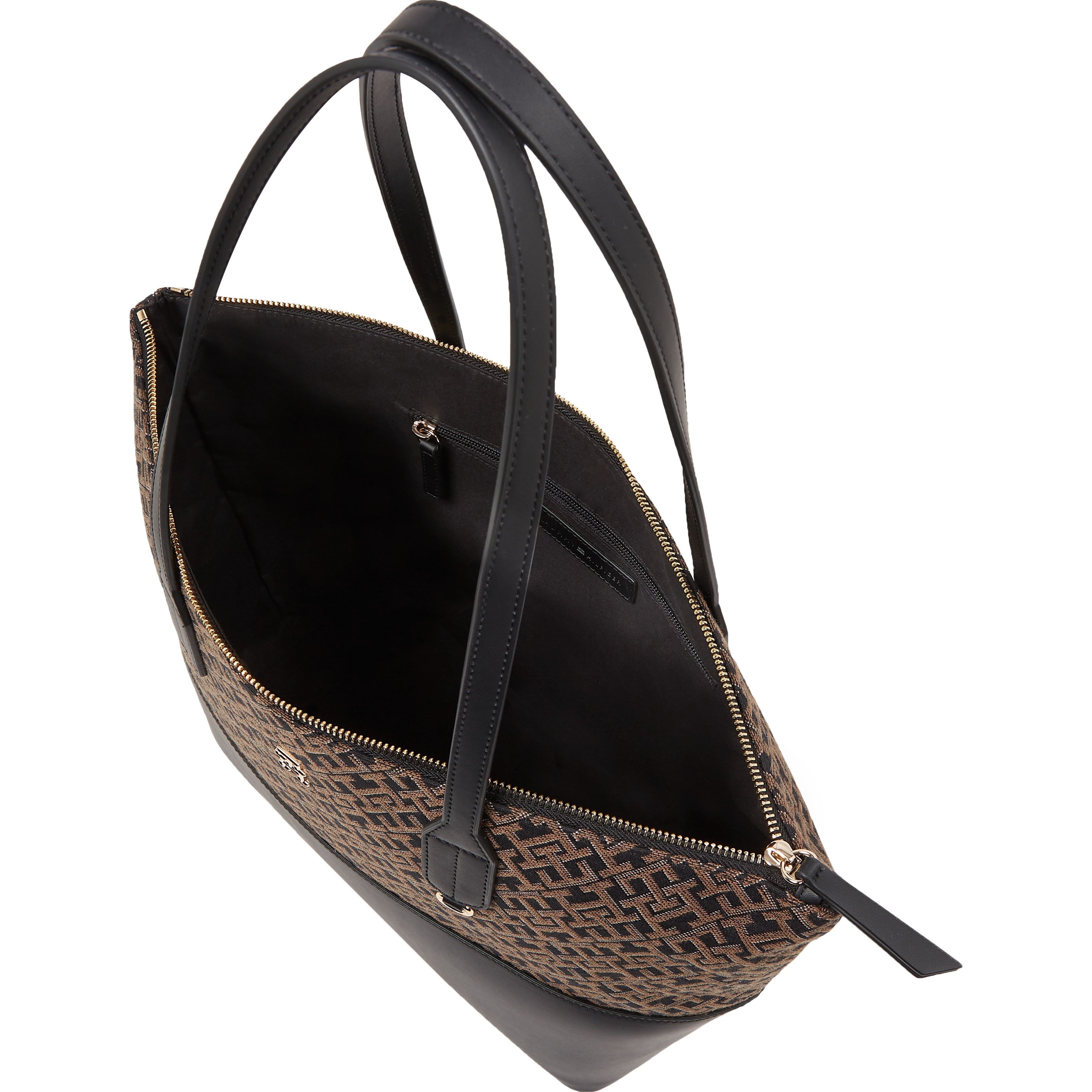 TOMMY HILFIGER Pirkinių krepšys moterims, Juoda, Jacquard tote 4