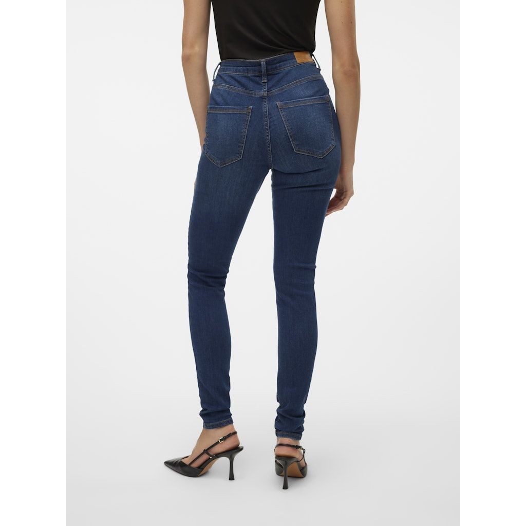 VERO MODA Aptempti džinsai moterims, Mėlyna, VMSOPHIA HW SKINNY J 3
