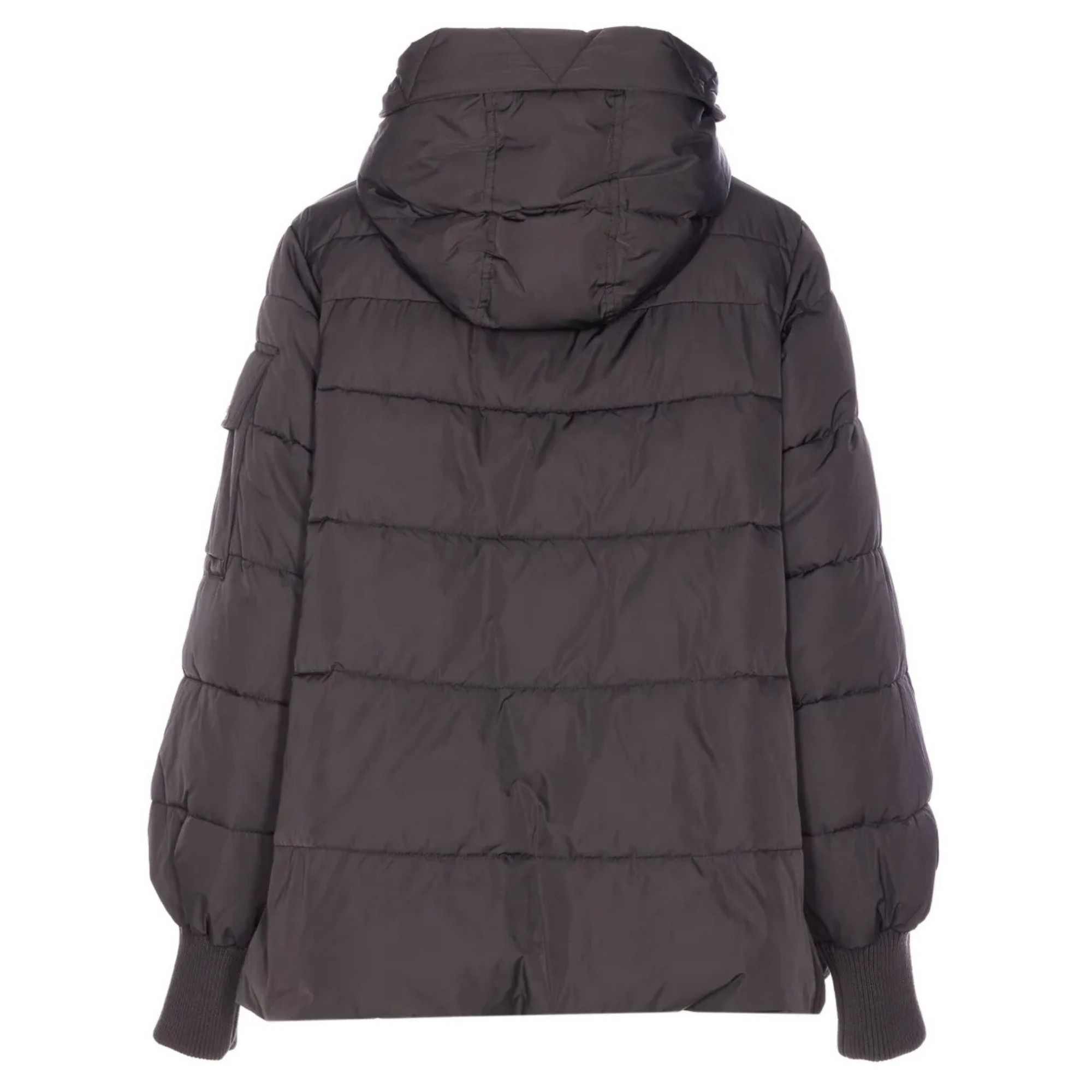 PINKO Pūkinė striukė moterims, Juoda, Crusca cape 2