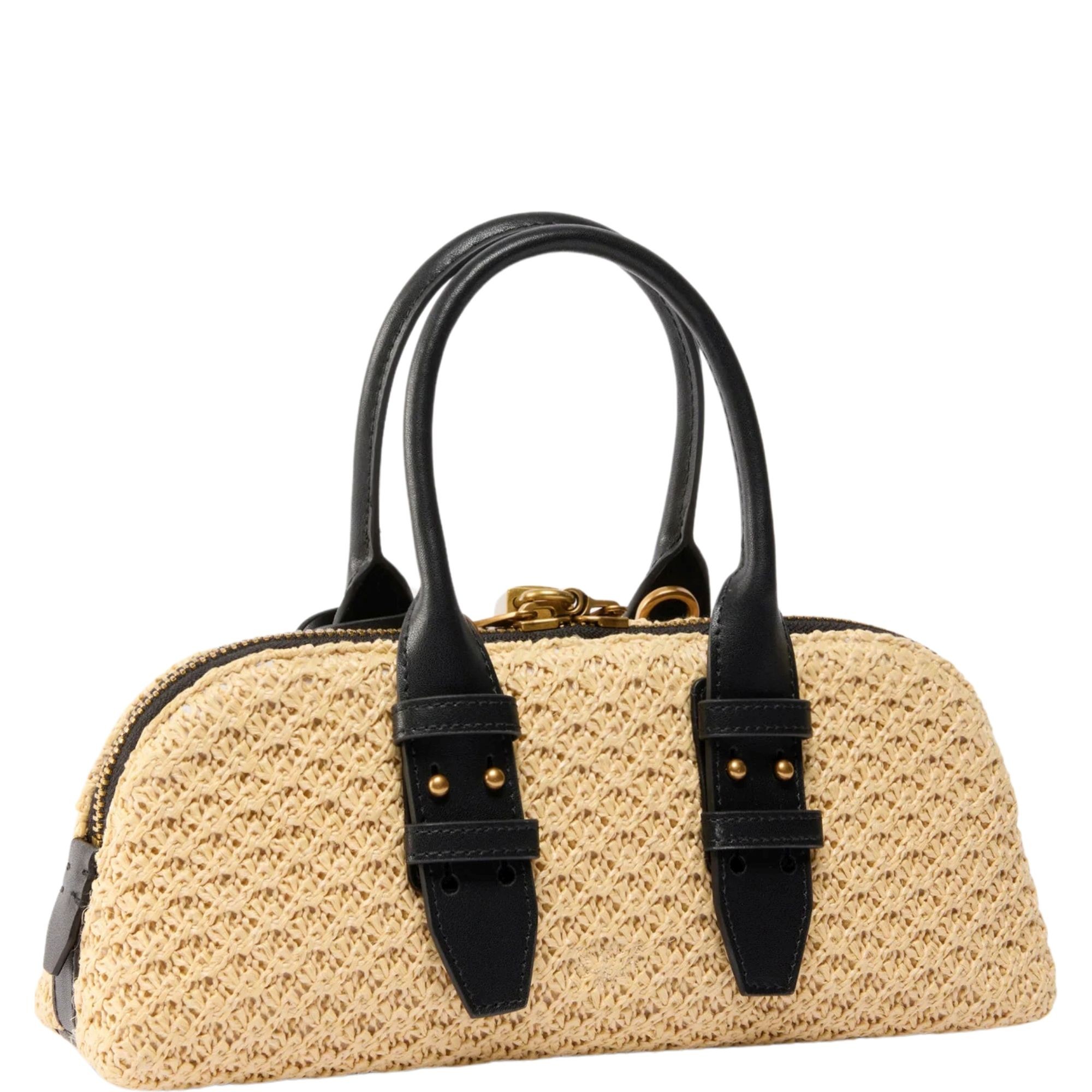 PINKO Rankinė moterims, Smėlio, Bowling bag horizontal 2