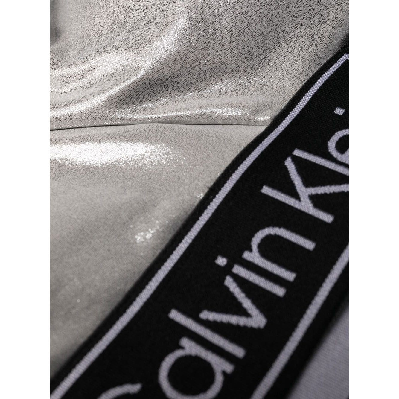 CALVIN KLEIN UW Viršutinė kostiumėlio dalis moterims, Pilka, Swim one shoulder top 3