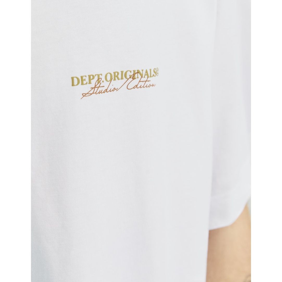 JACK & JONES Marškinėliai vyrams, Balta, Islington type tee 4