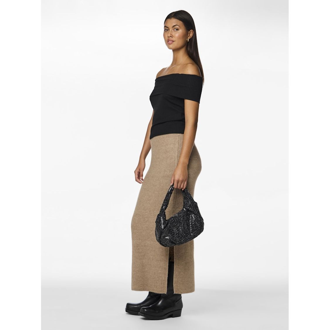 PIECES Rankinė per petį moterims, Juoda, Nitter sequins shoulder bag 2