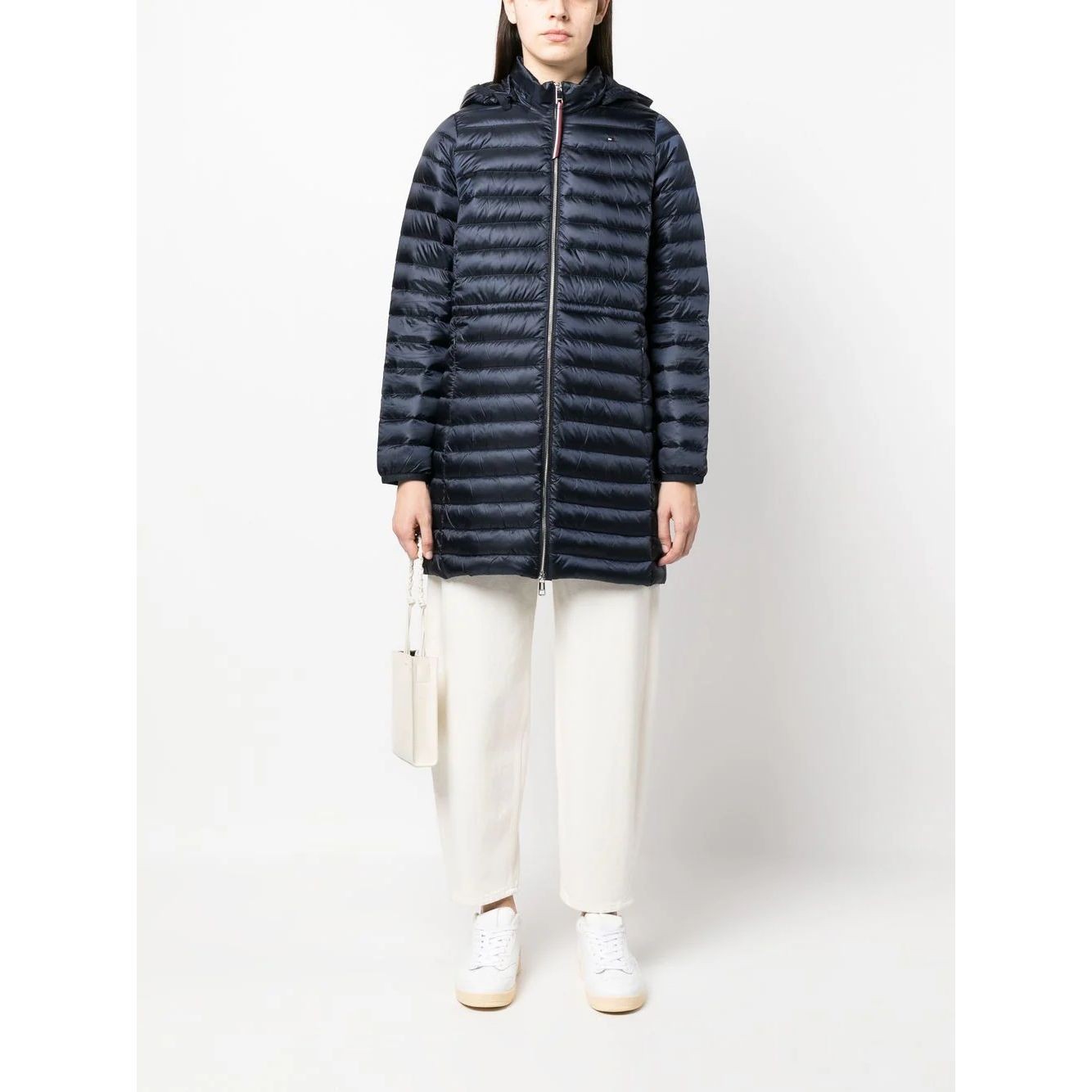 TOMMY HILFIGER Pūkinis paltas moterims, Mėlyna, Feminine low down coat 2