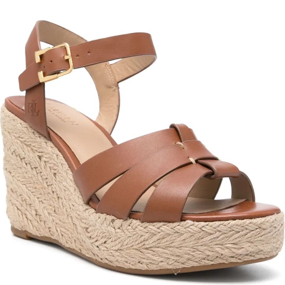 LAUREN RALPH LAUREN Espadrilės moterims, Ruda, Soffia espdr espadrilles wedge 2