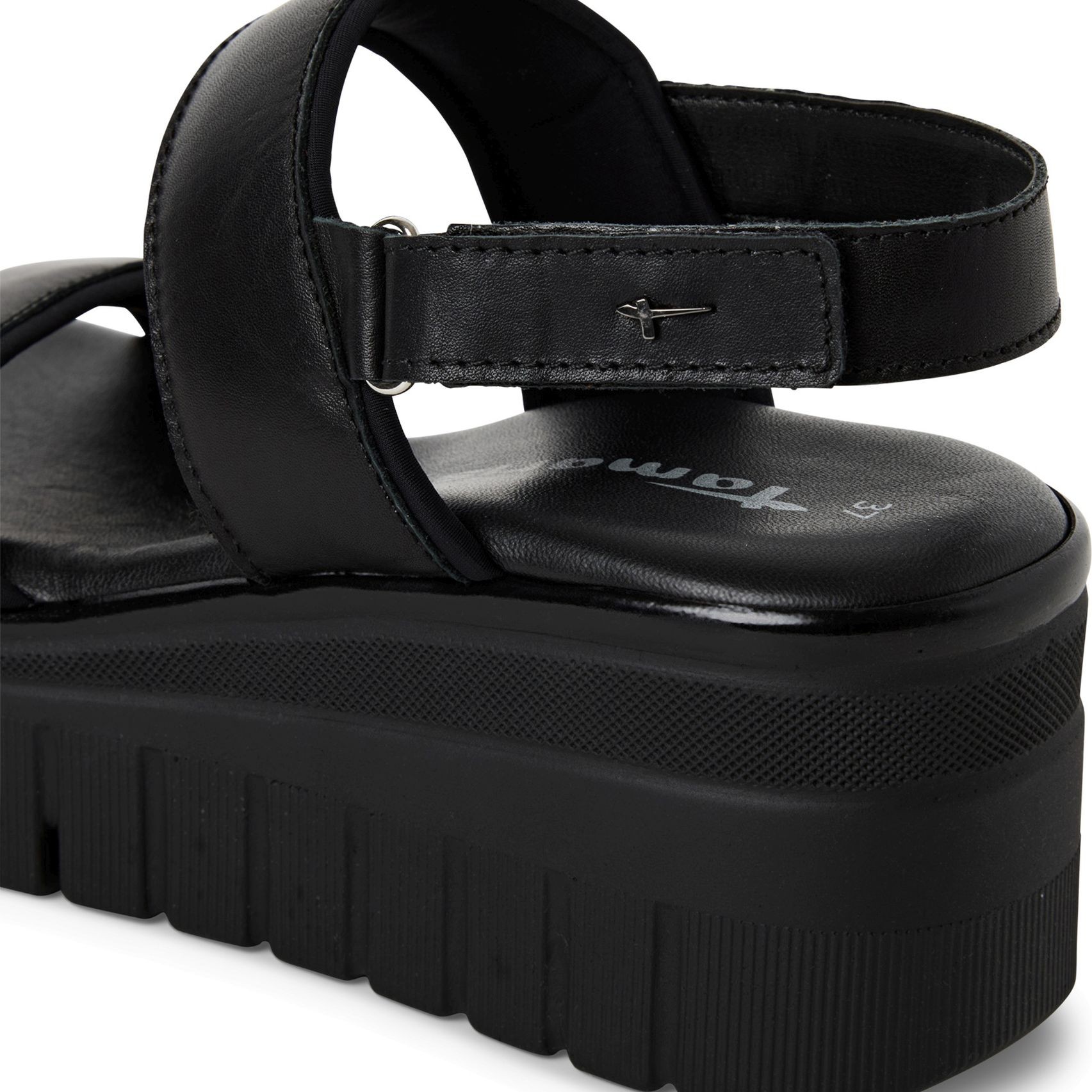 TAMARIS Basutės moterims, Juoda, Wedge/plat sandals 6