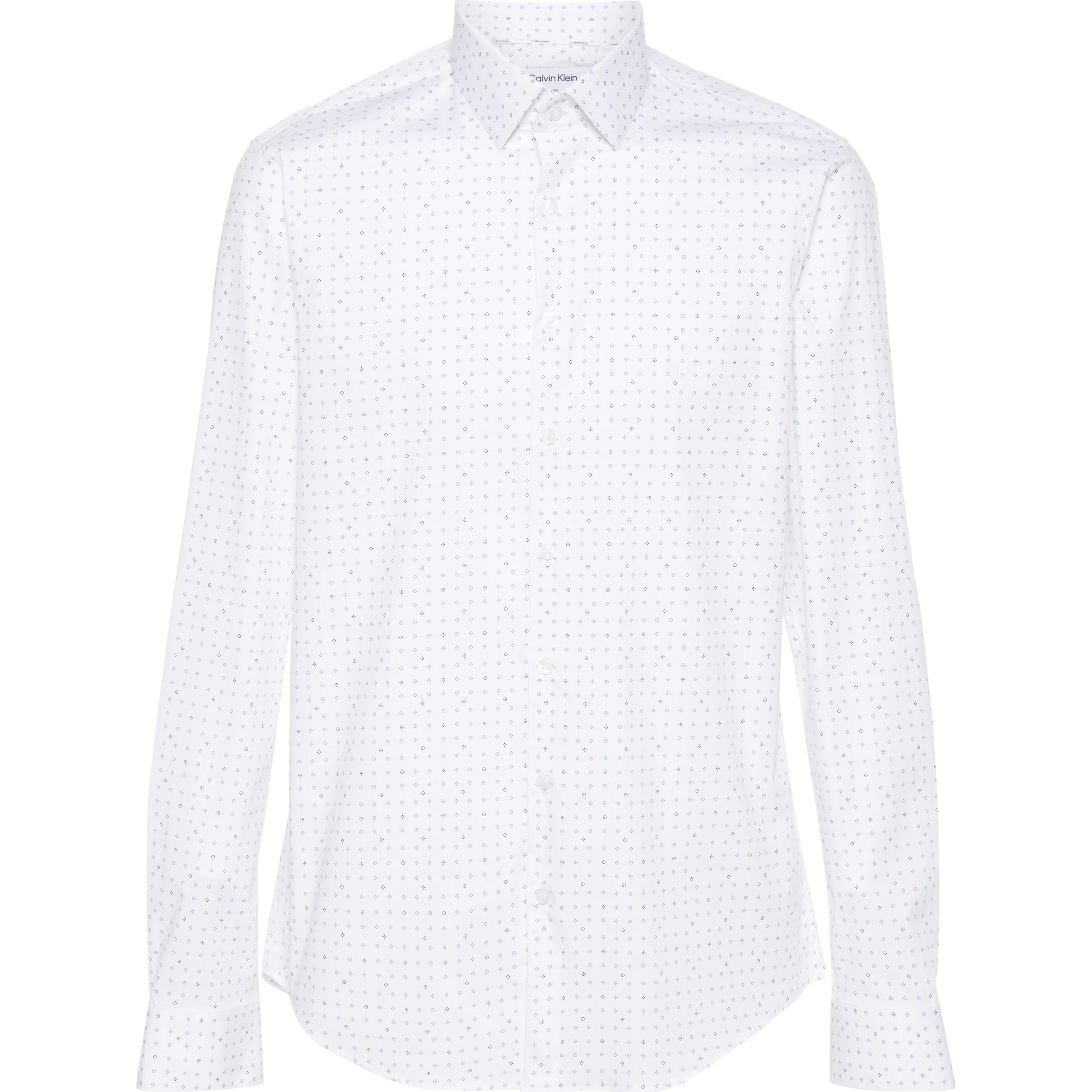 CALVIN KLEIN Marškiniai ilgomis rankovėmis vyrams, Balta, L/s shirt 1