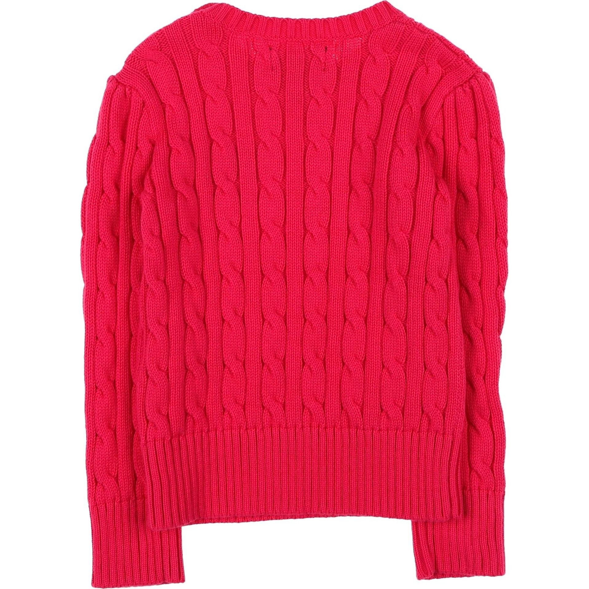 RALPH LAUREN KIDS Megztinis mergaitėms, Rožinė, Classic sweater 2