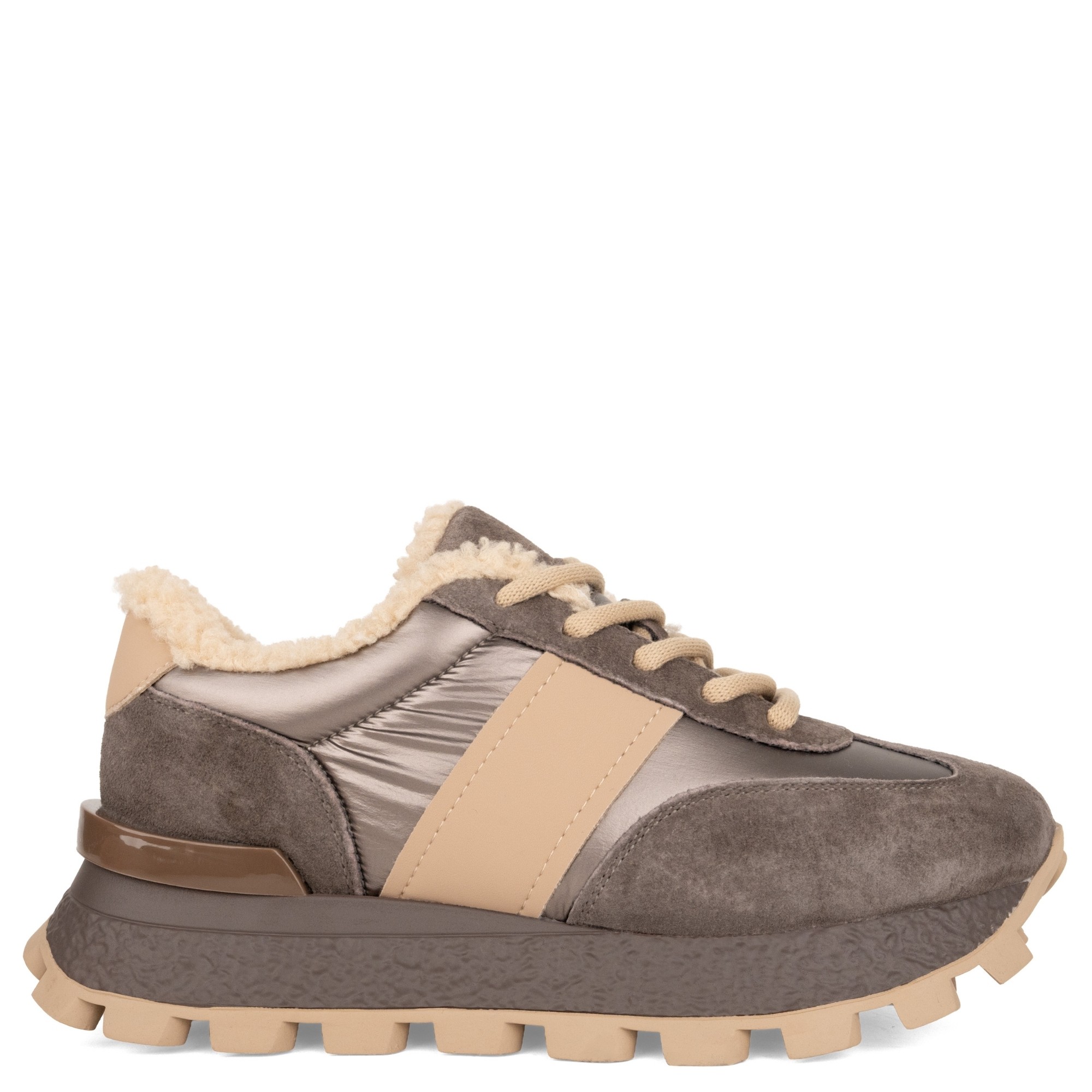 GRUNER SCHUHE Laisvalaikio bateliai moterims, Chaki, Warm sneakers 2