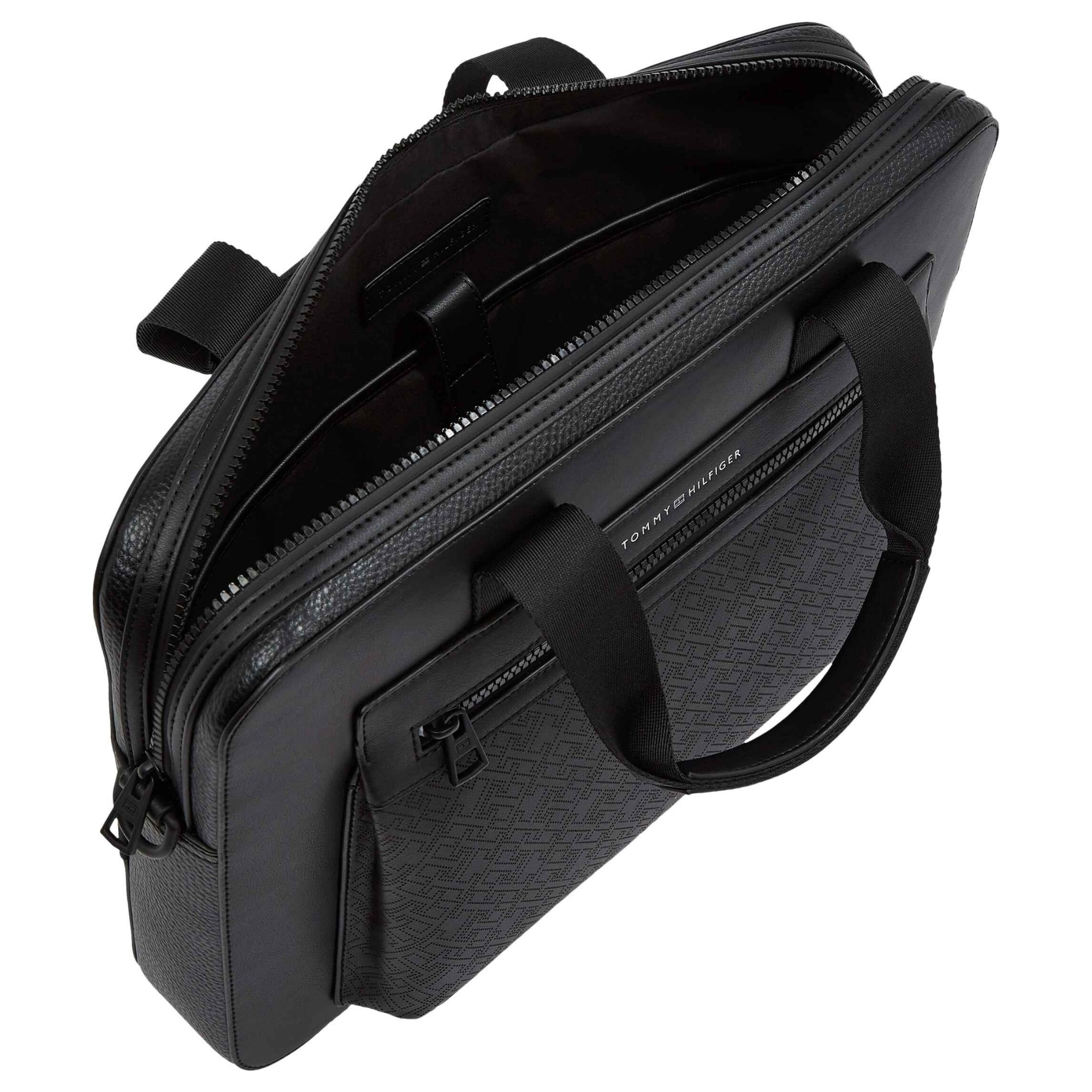 TOMMY HILFIGER Dėklas kompiuteriui vyrams, Juoda, TH monogram computer bag 3