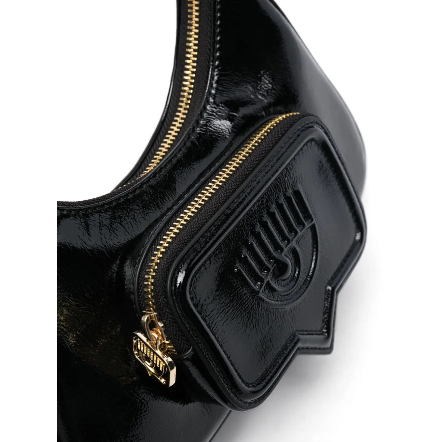 CHIARA FERRAGNI Rankinė, krepšys moterims, Juoda, Eyelike pocket  hobo bag 3