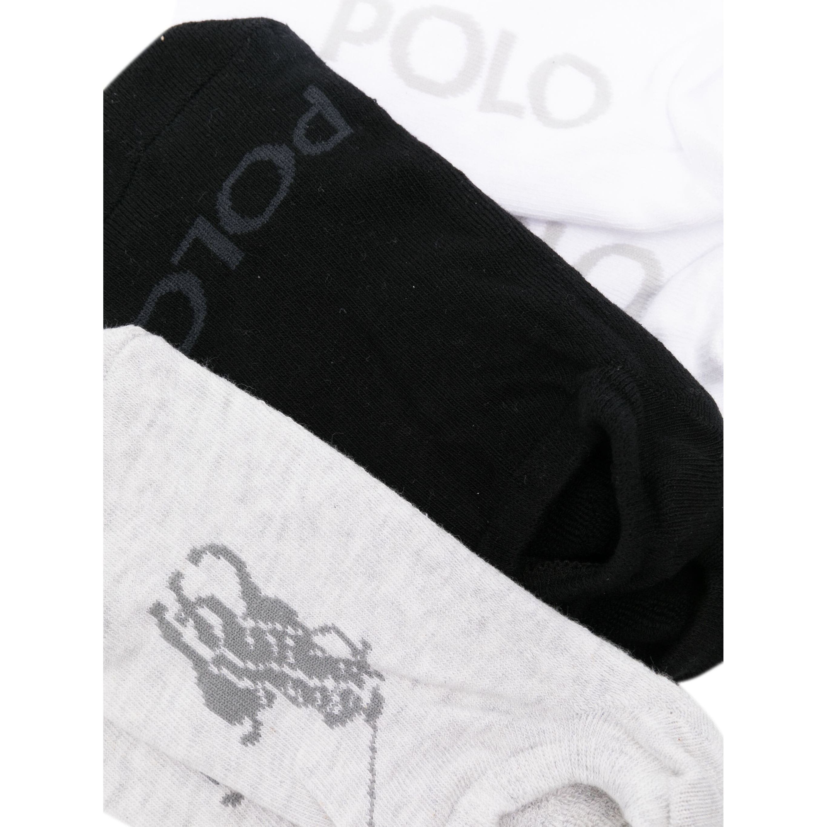 POLO RALPH LAUREN Kojinės moterims, Pilka, Tnl logo 3-pack sock 2