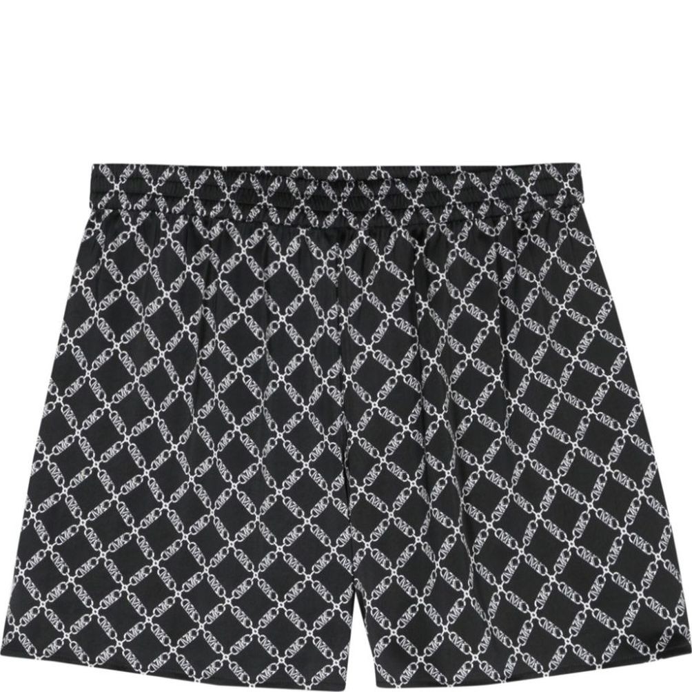 MICHAEL KORS Šortai moterims, Juoda, Empire logo pull on short 2