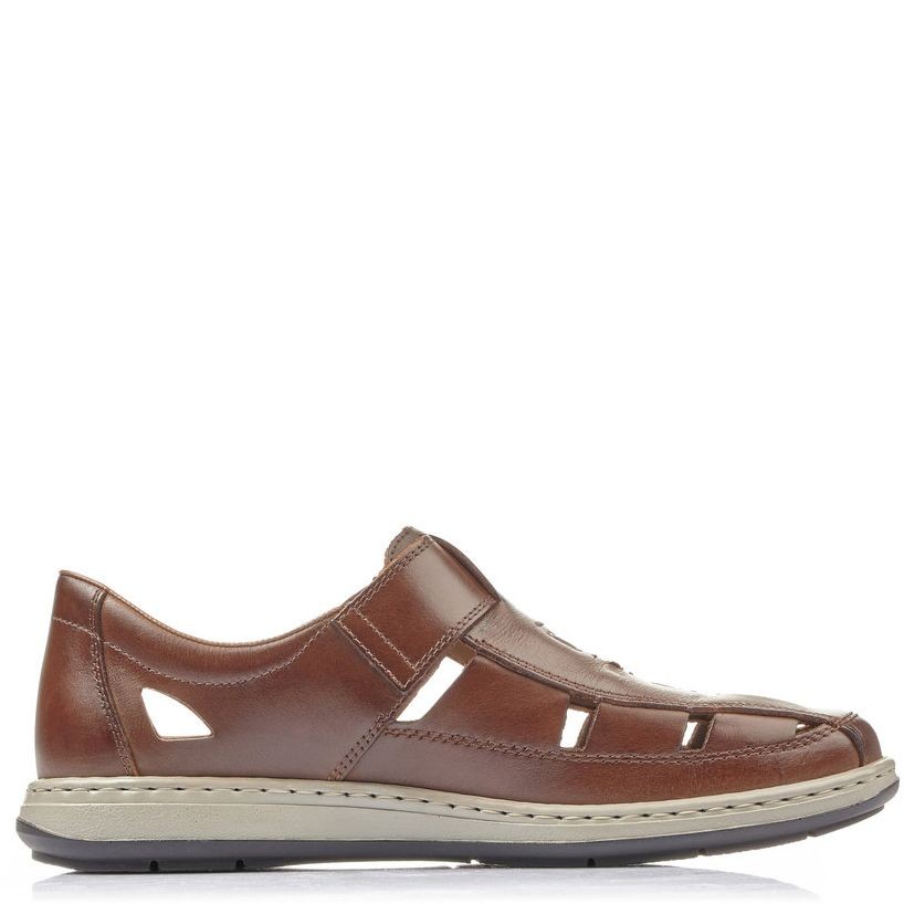 RIEKER Basutės vyrams, Ruda, SANDALS 3