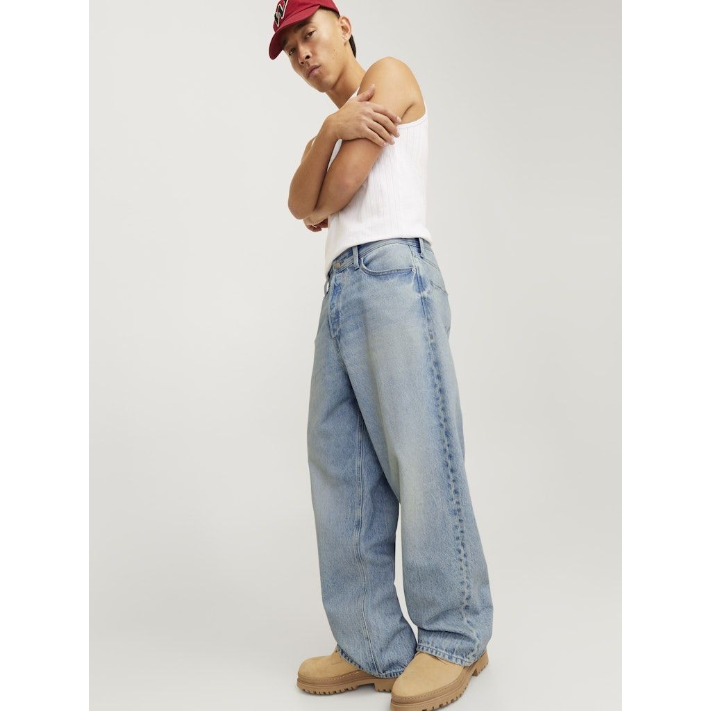 JACK & JONES Platūs džinsai vyrams, Mėlyna, Alex 6