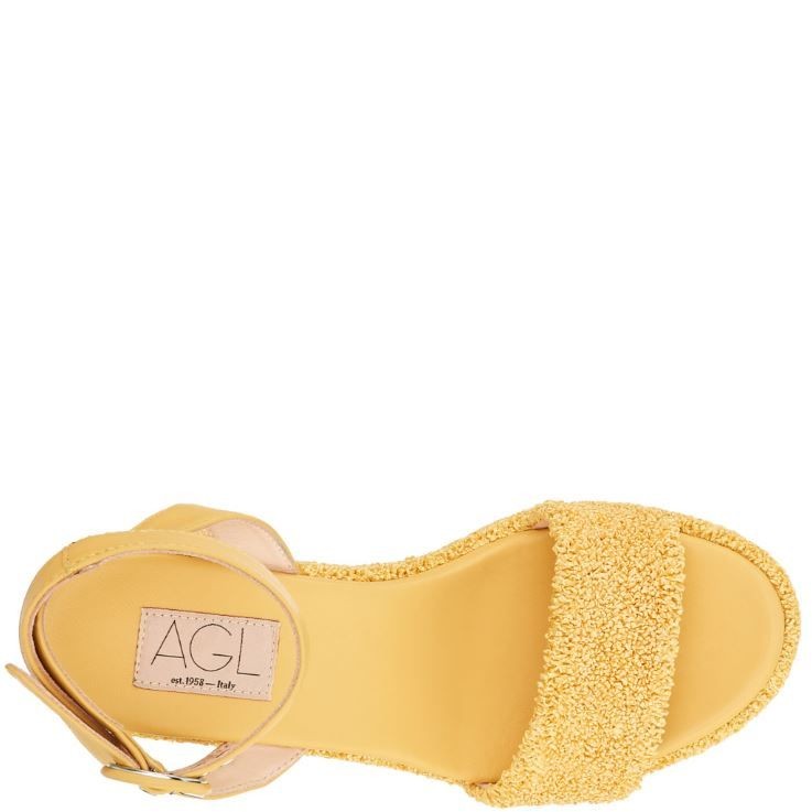 AGL Basutės moterims, Geltona, Sista zebry sandals 4