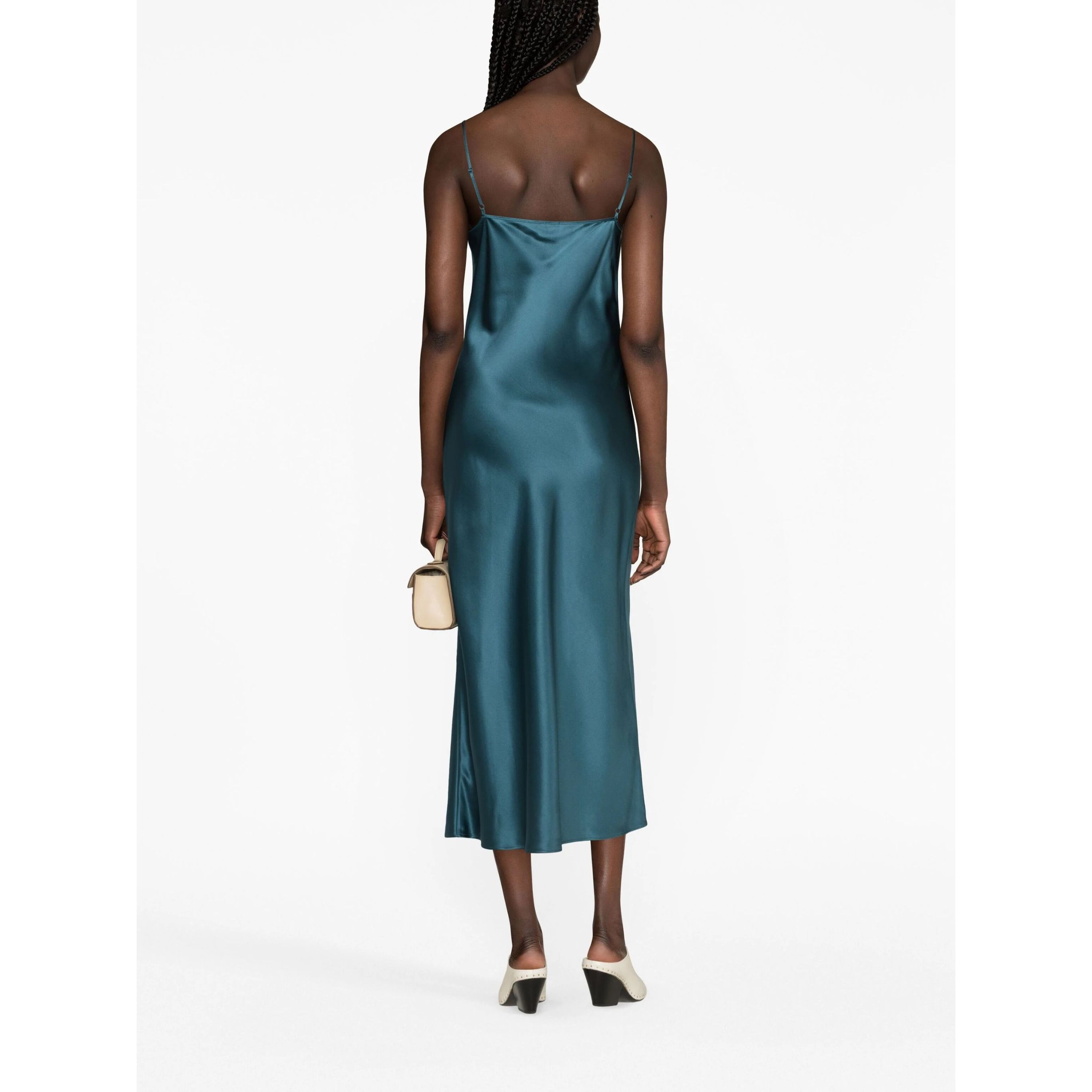 JOSEPH Maxi suknelė moterims, Žalia, Clea silk satin dress 3