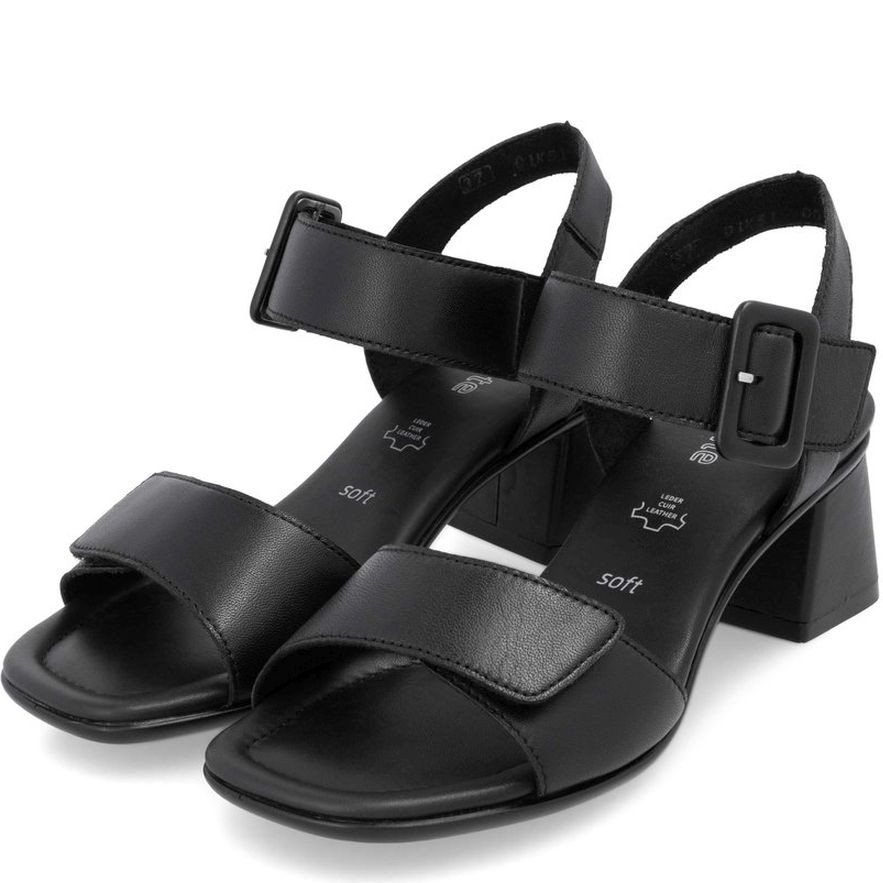 REMONTE Basutės moterims, Juoda, Sandals 3